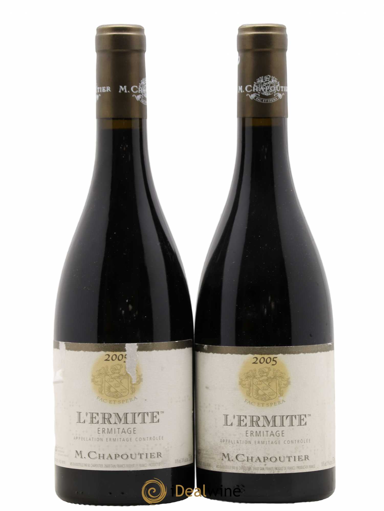 Hermitage Ermitage l'Ermite Chapoutier 2005 - Lot of 2 bottles - 0