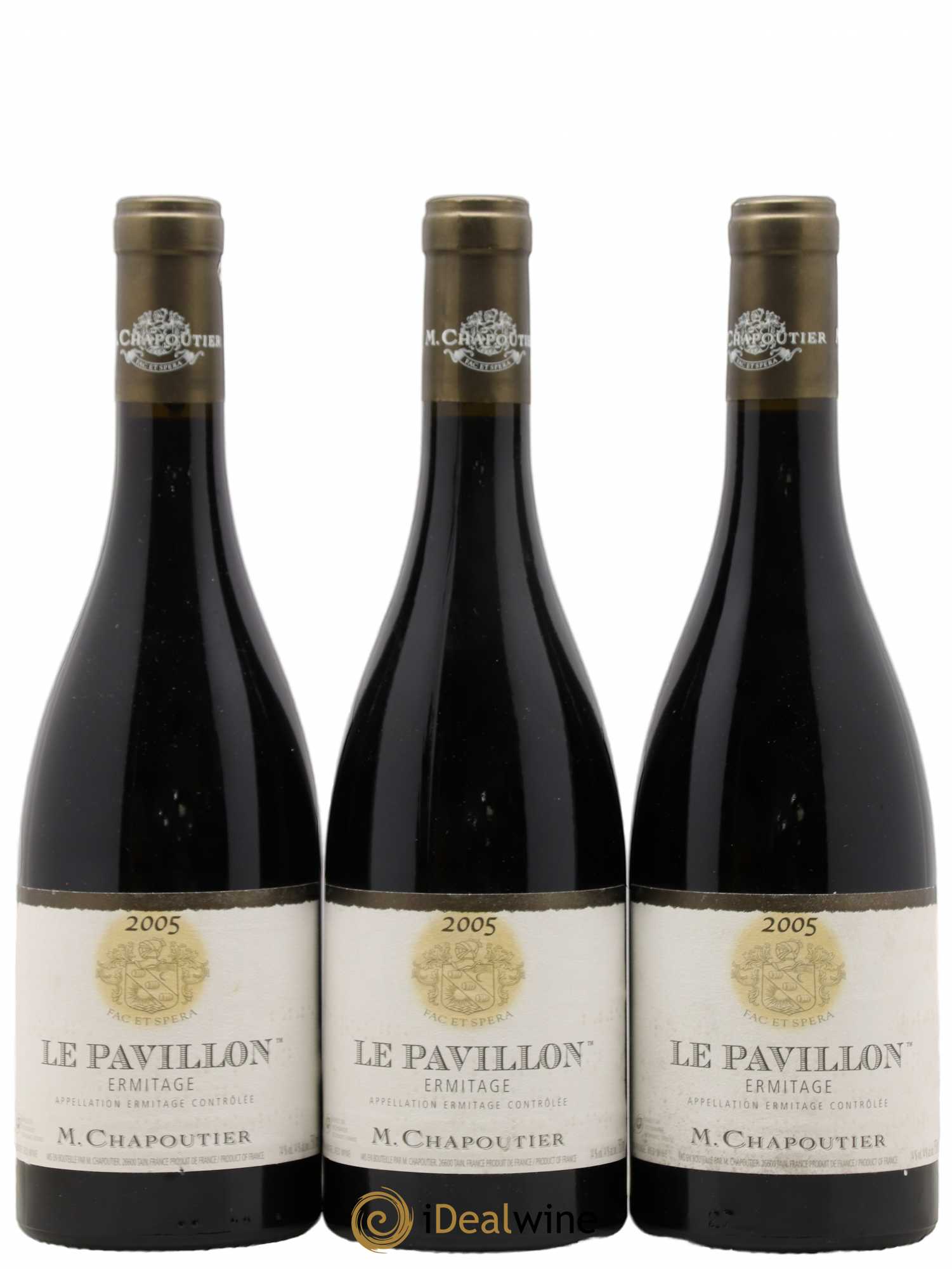 Hermitage Ermitage Le Pavillon Chapoutier 2005 - Lot de 3 bouteilles - 0