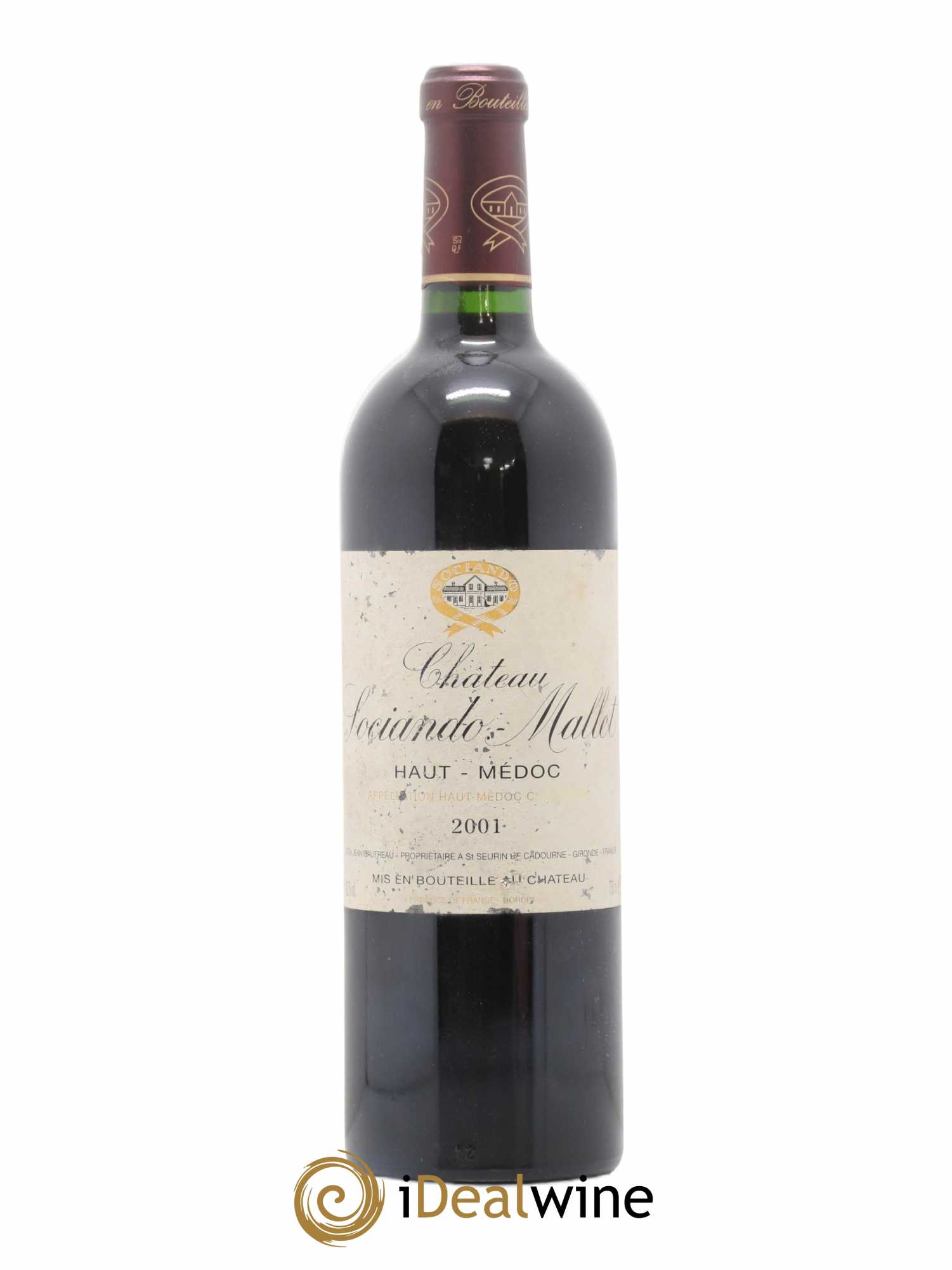 Château Sociando Mallet 2001 - Lot de 1 bouteille - 0