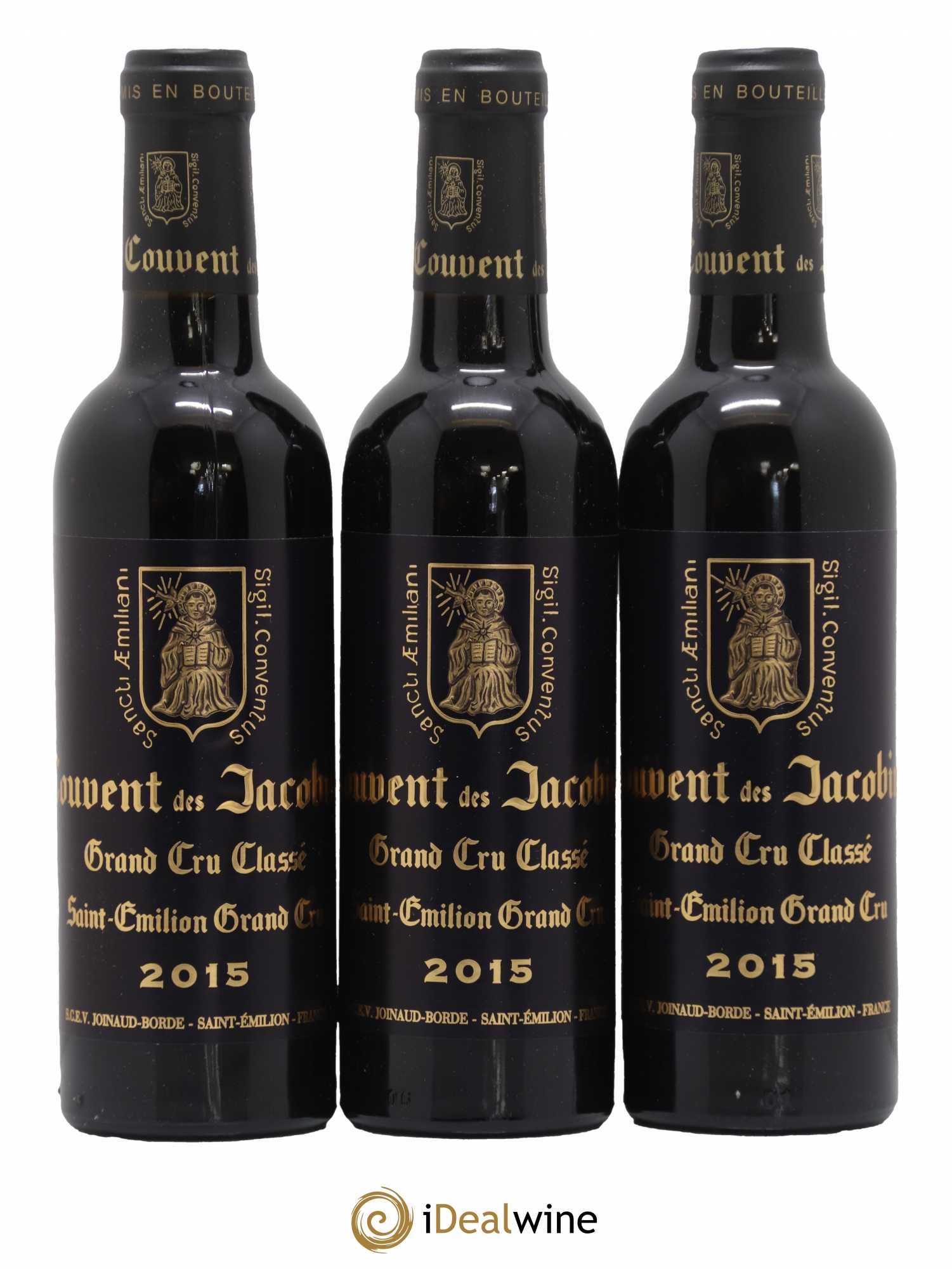 Château Couvent des Jacobins Grand Cru Classé 2015 - Lot de 3 demi bouteilles - 0