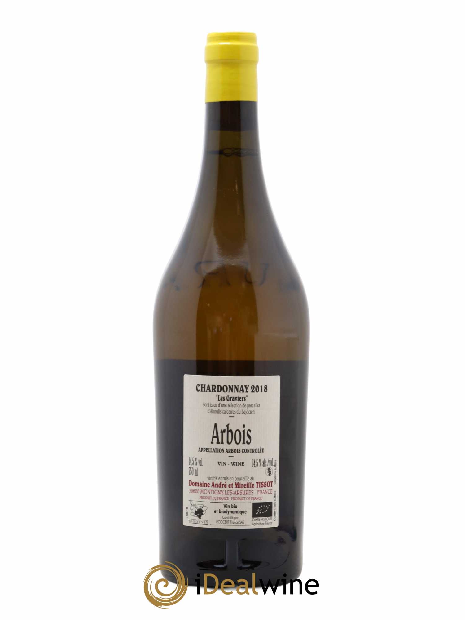 Arbois Chardonnay Les Graviers Bénédicte et Stéphane Tissot 2018 - Lot de 1 bouteille - 1