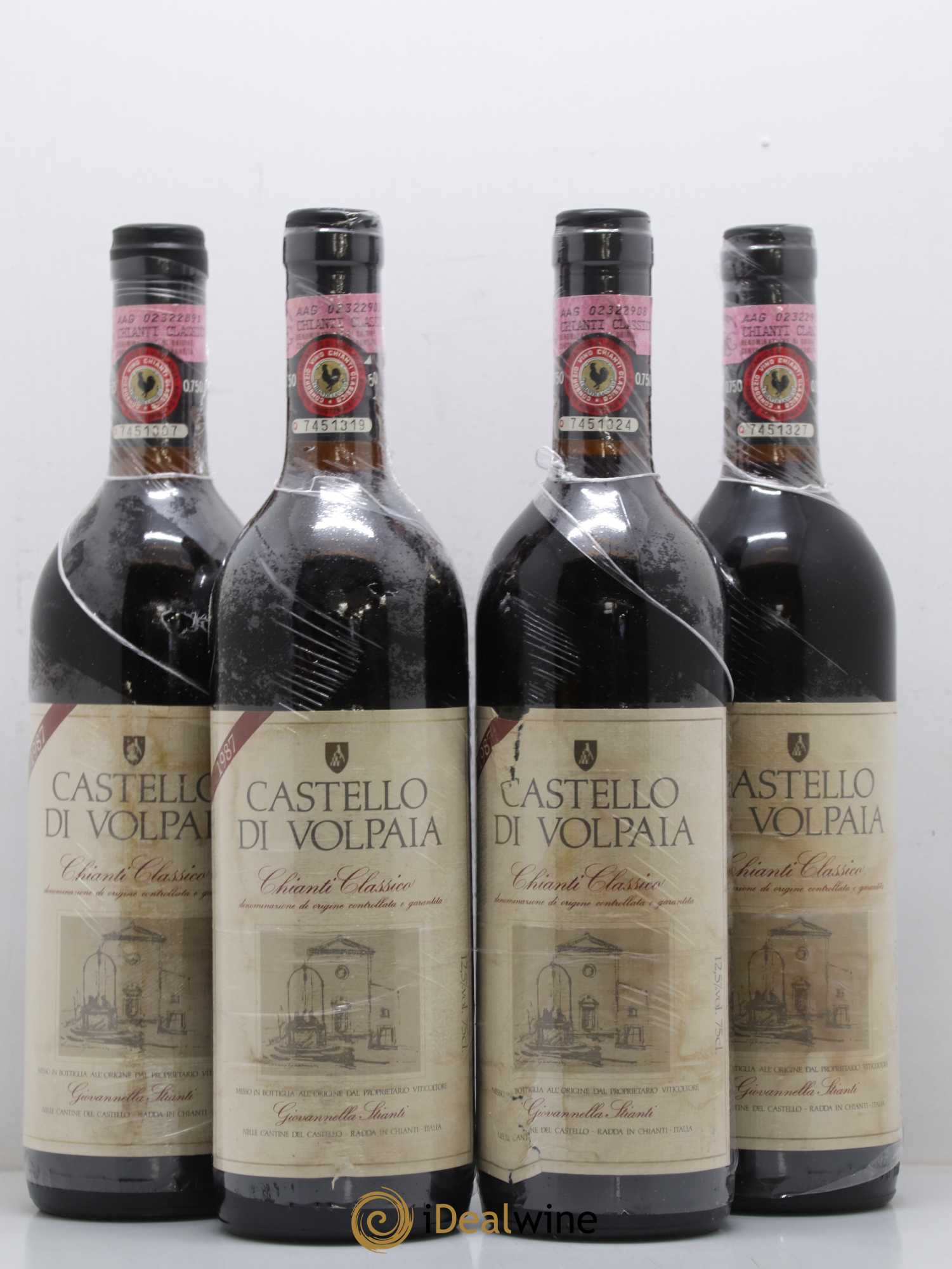 Chianti Classico DOCG Castello di Volpaia 1987 - Lot de 4 bouteilles - 0
