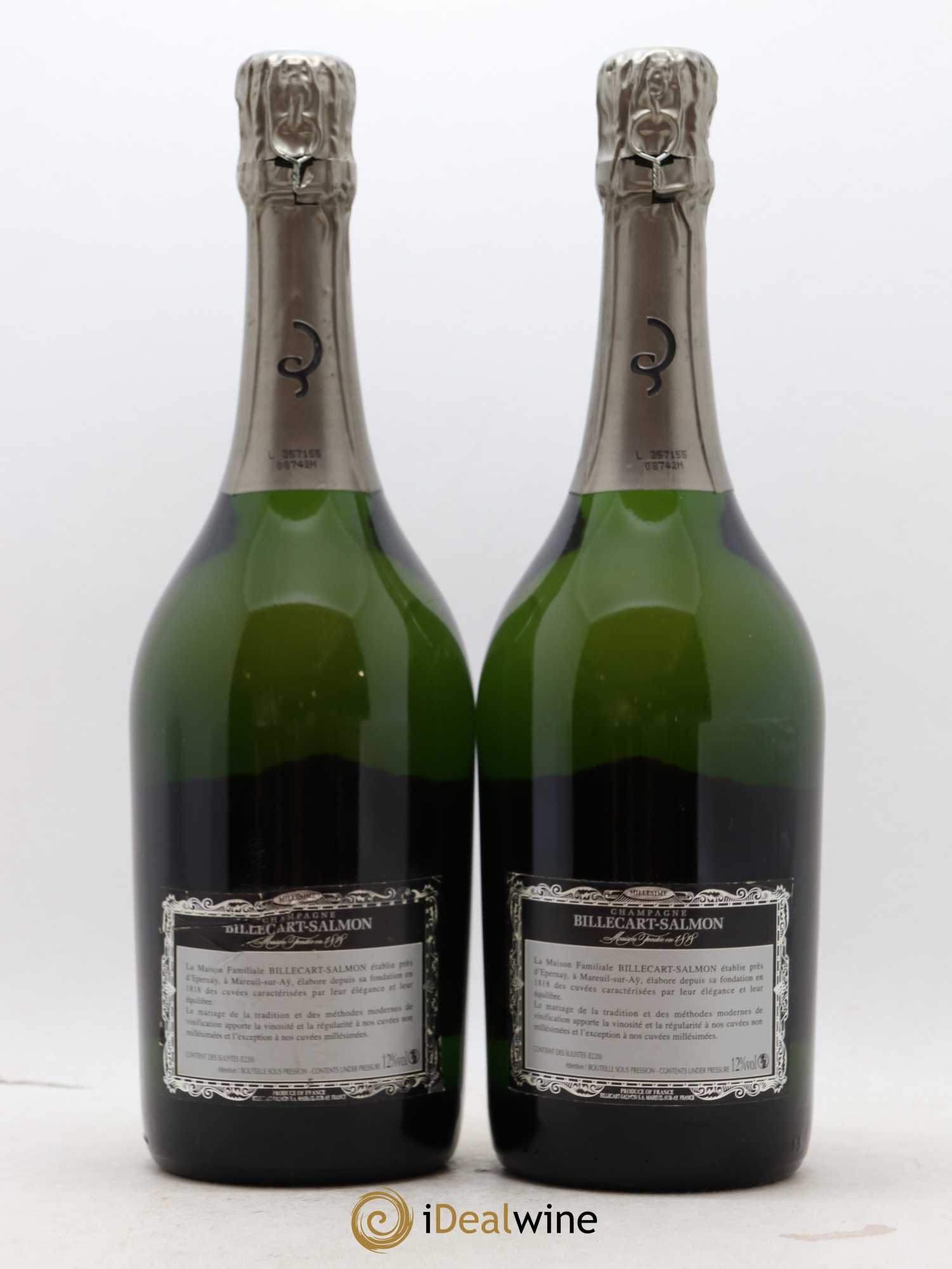 Brut Nicolas François Billecart Billecart-Salmon 2000 - Posten von 2 Flaschen - 1
