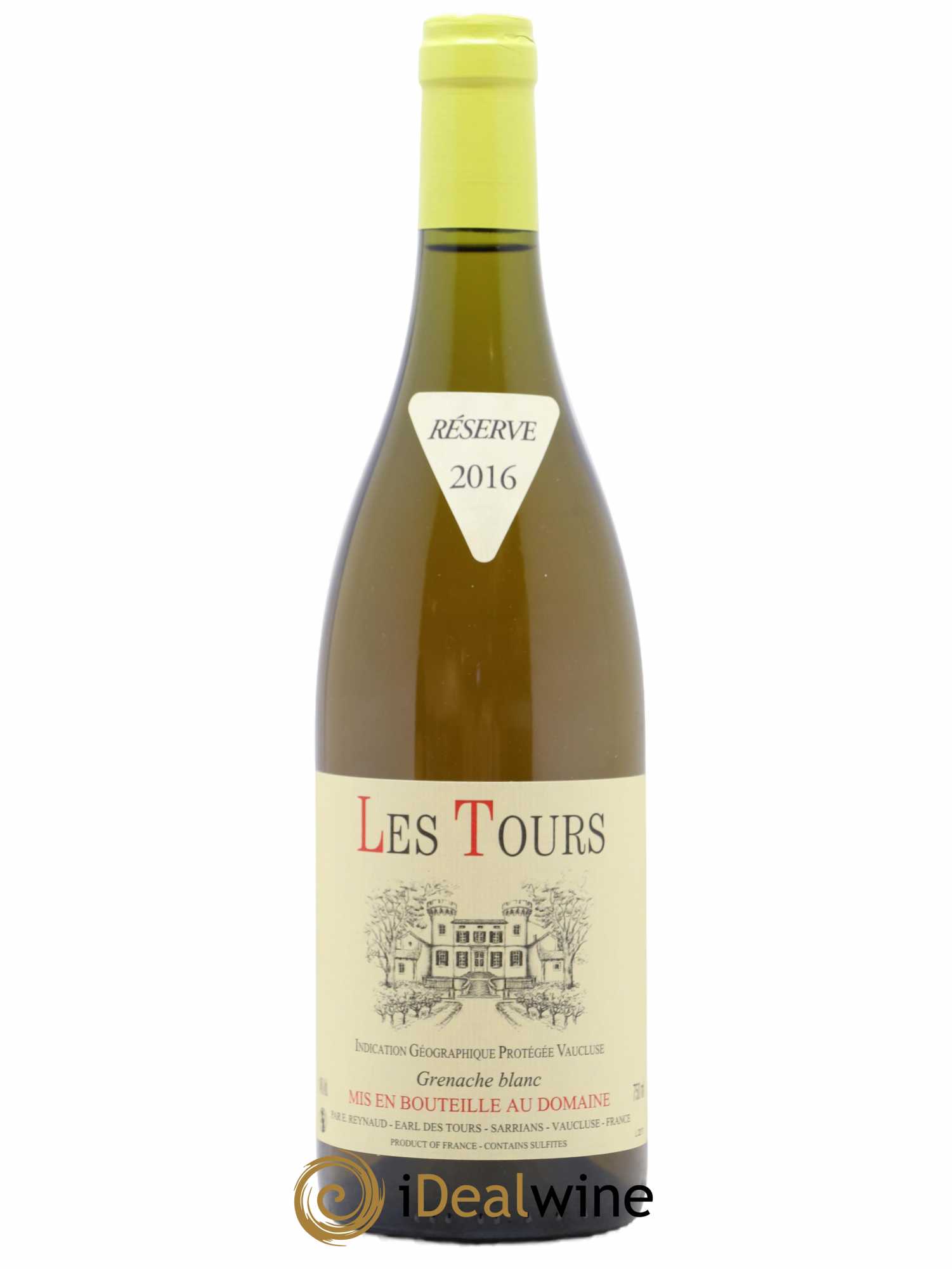 Vaucluse (Vin de Pays de Vaucluse) Les Tours Grenache Blanc Emmanuel Reynaud 2016 - Lot de 1 bouteille - 0
