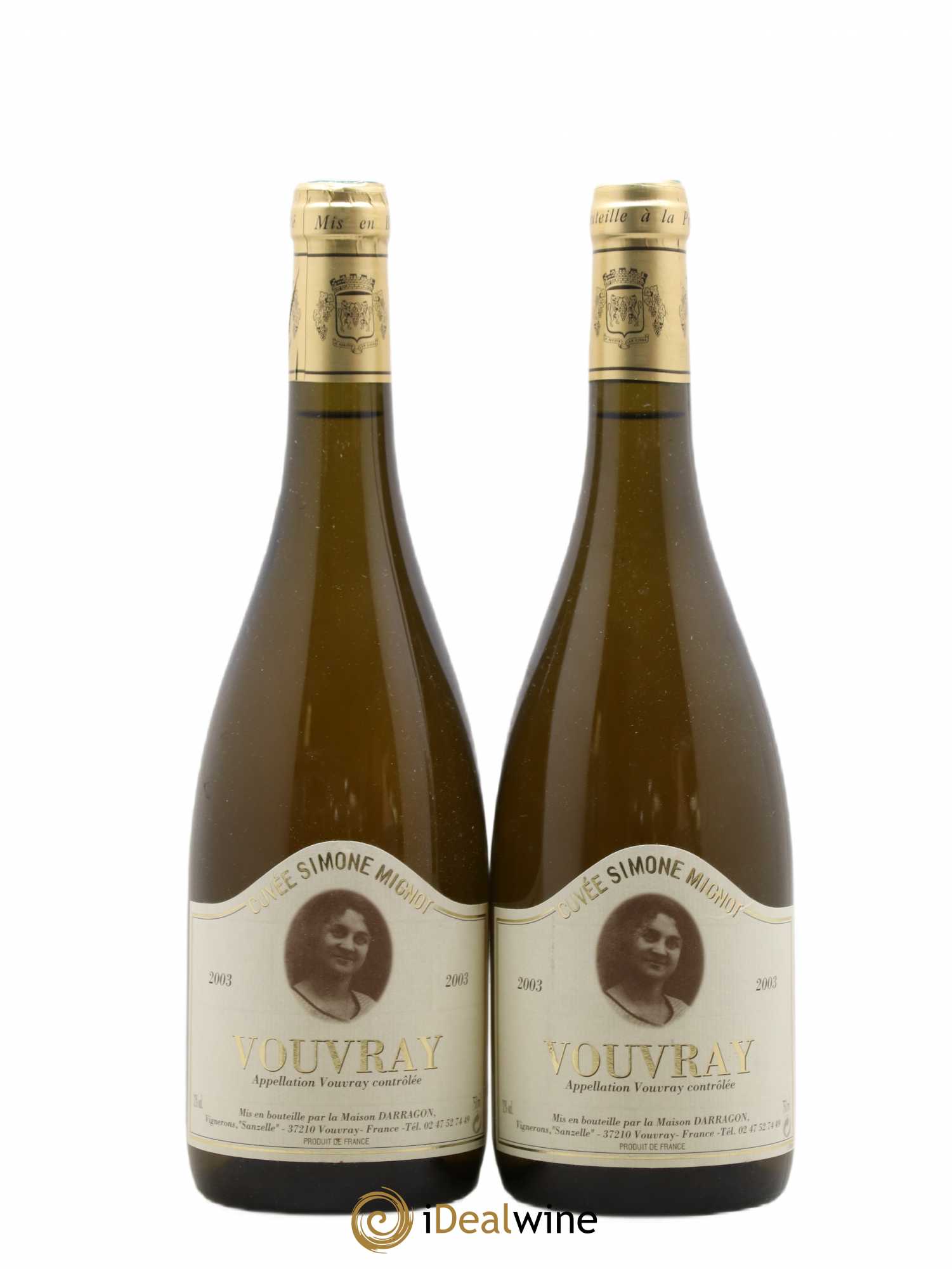 Vouvray Darragon (sans prix de réserve) 2003 - Lotto di 2 bottiglie - 0