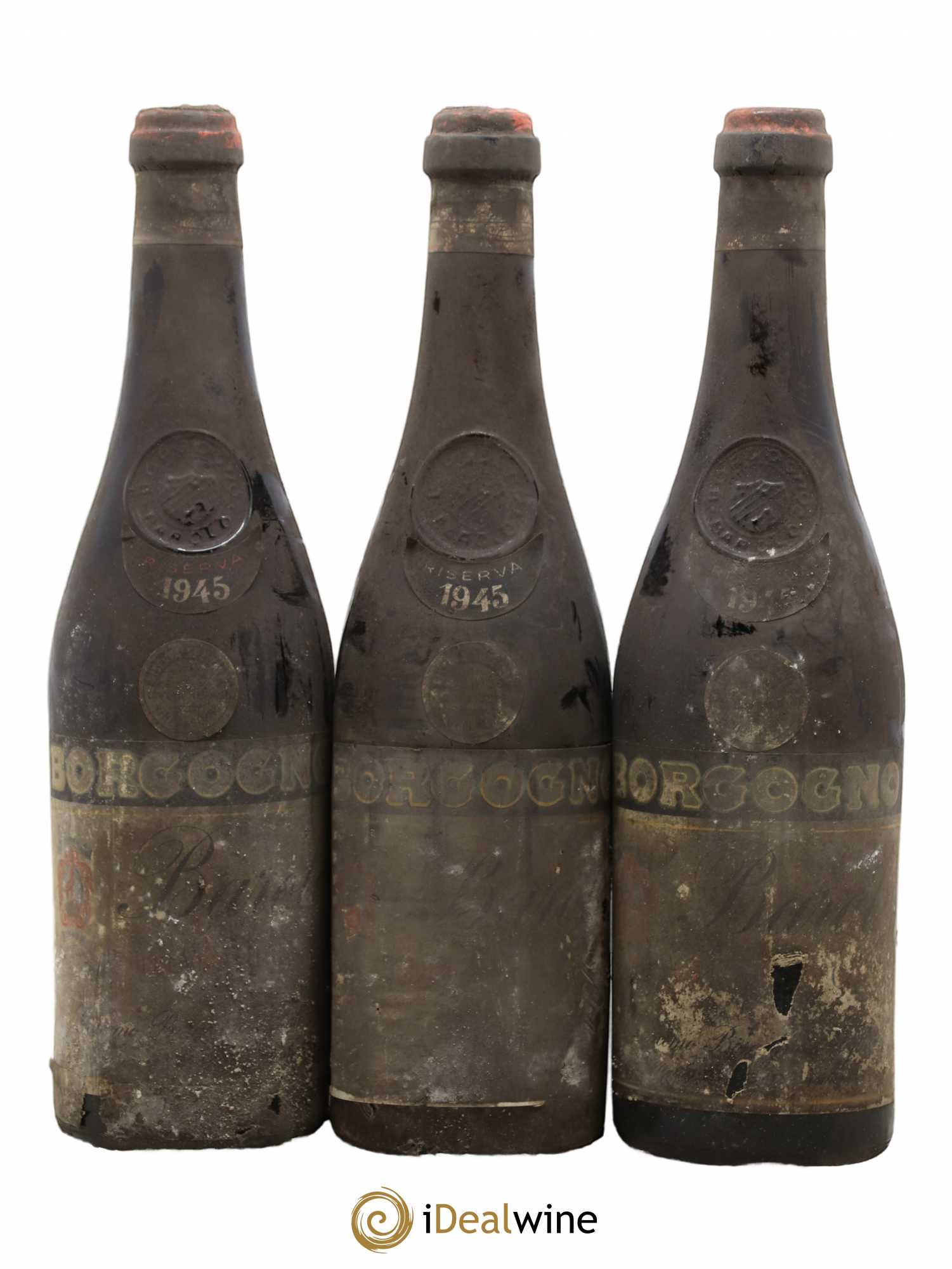 Barolo DOCG Riserva Giacomo Borgogno 1945 - Lotto di 3 bottiglie - 0
