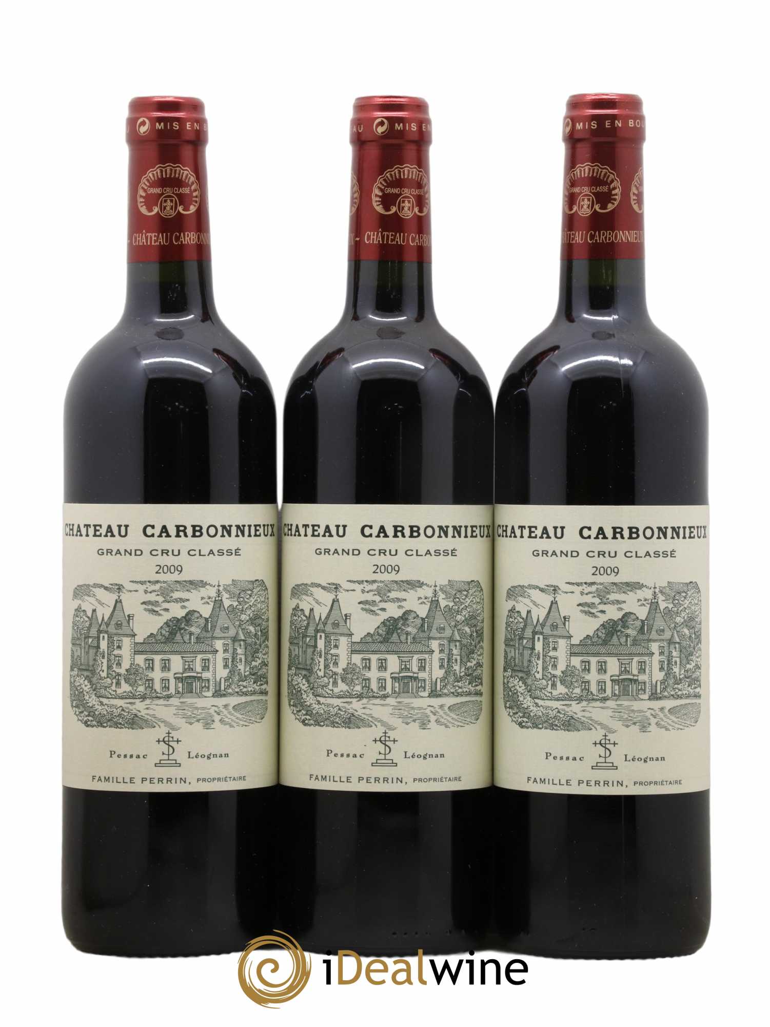 Château Carbonnieux Cru Classé de Graves 2009 - Lot de 3 bouteilles - 0