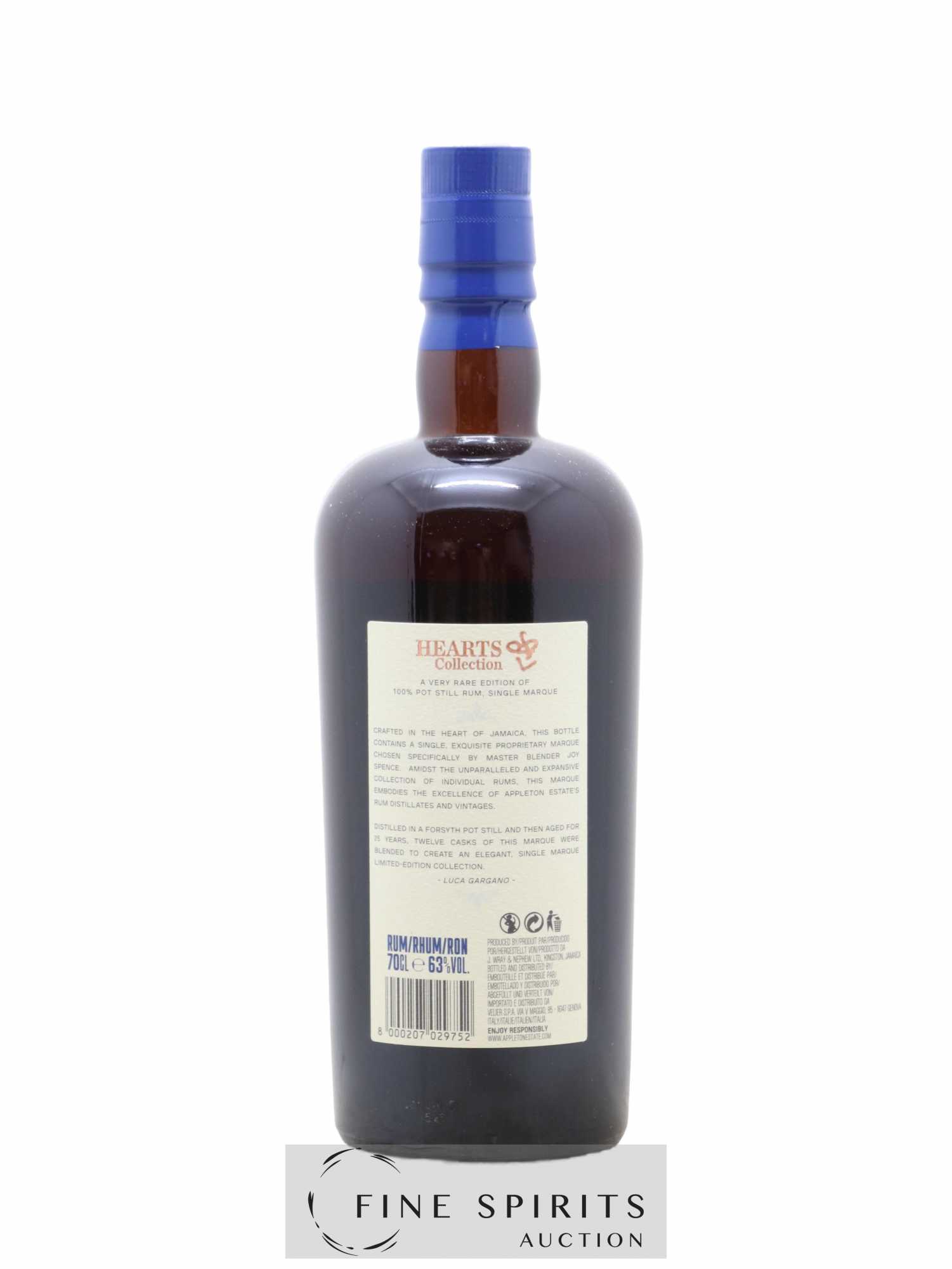 Appleton Estate 25 years 1995 Of. Pot Still Cask n°430287 through n°430298 - One of 3000 - bottled 2020 Hearts Collection - Lot de 1 bouteille - 2