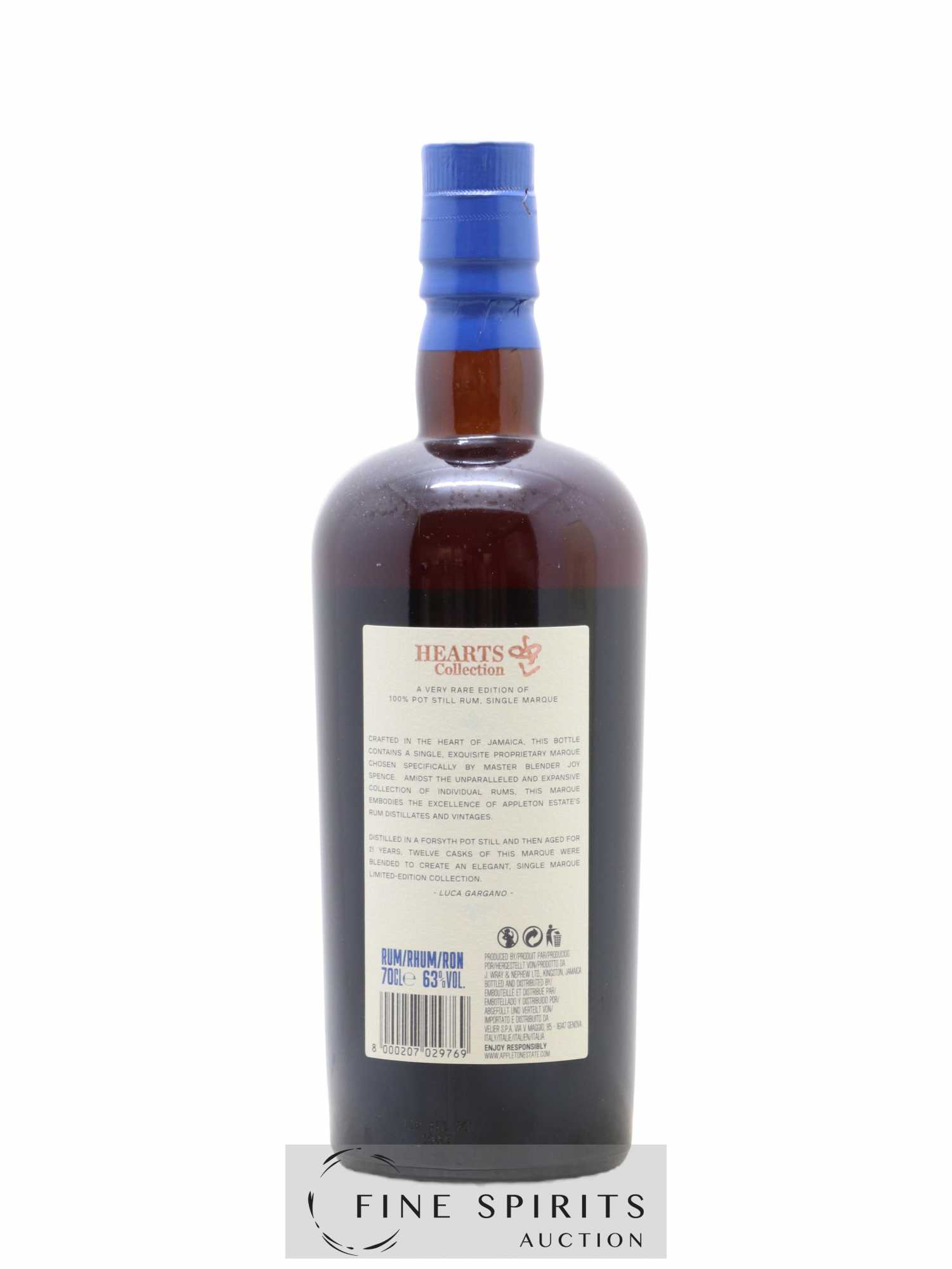 Appleton Estate 21 years 1999 Of. Pot Still Cask n°407819 through n°407830 - One of 3000 - bottled 2020 Hearts Collection - Lot de 1 bouteille - 2