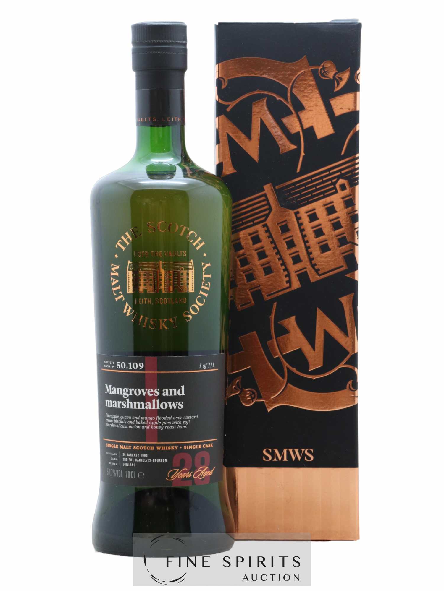 Mangroves and Marshmallows 28 years 1990 The Scotch Malt Whisky Society Cask n°50.109 - One of 111 - Lot de 1 bouteille - 0