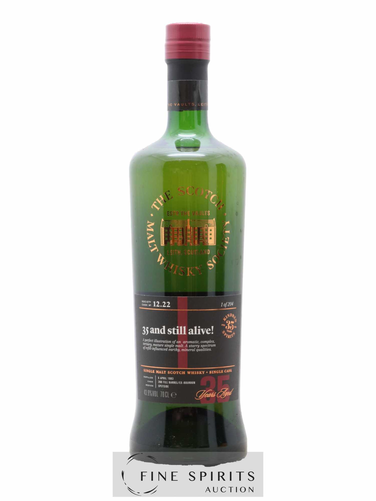 35 and Still Alive 35 years 1983 The Scotch Malt Whisky Society Cask n°12.22 - One of 204 - Lot of 1 bottle - 1