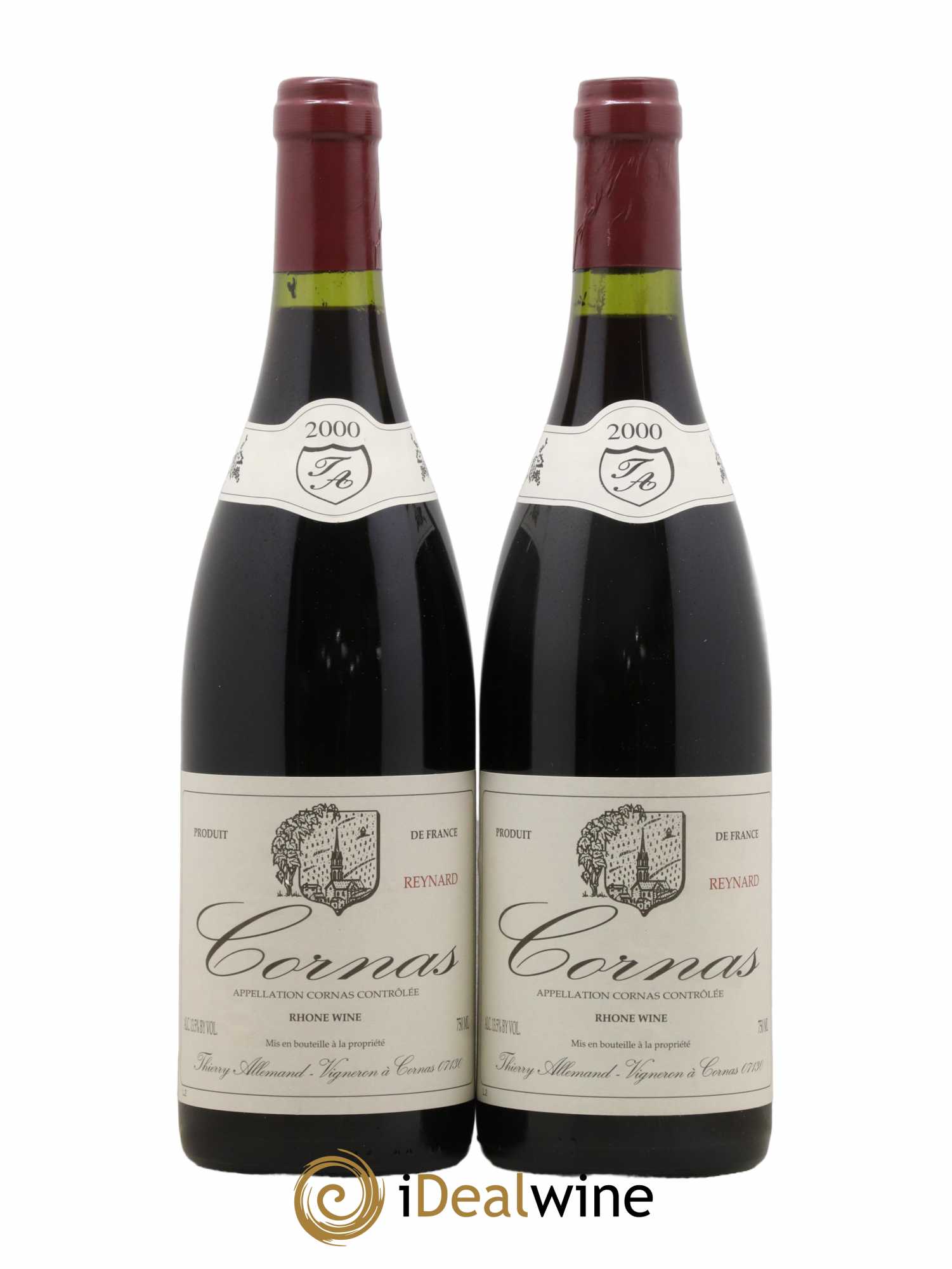 Cornas Reynard Thierry Allemand 2000 - Lot of 2 bottles - 0