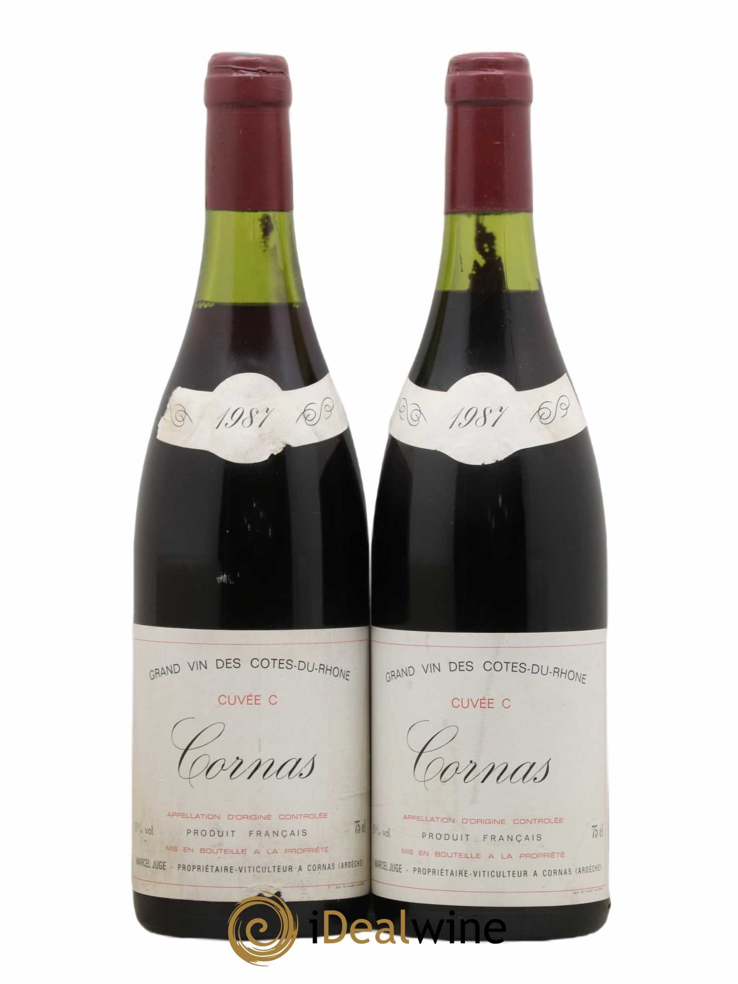 Cornas Cuvée C Marcel Juge 1987 - Lot de 2 bouteilles - 0
