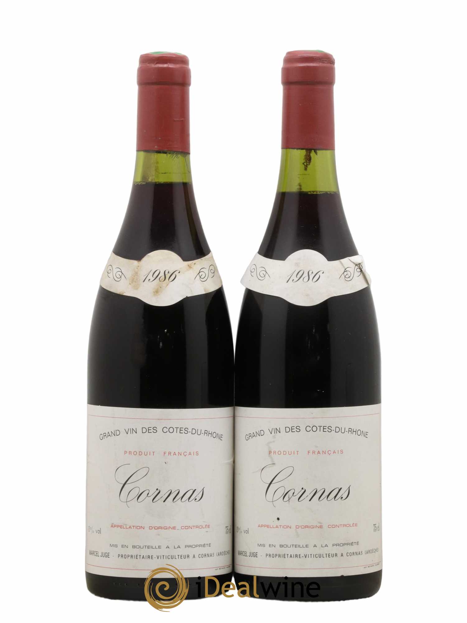 Cornas Marcel Juge 1986 - Lot de 2 bouteilles - 0