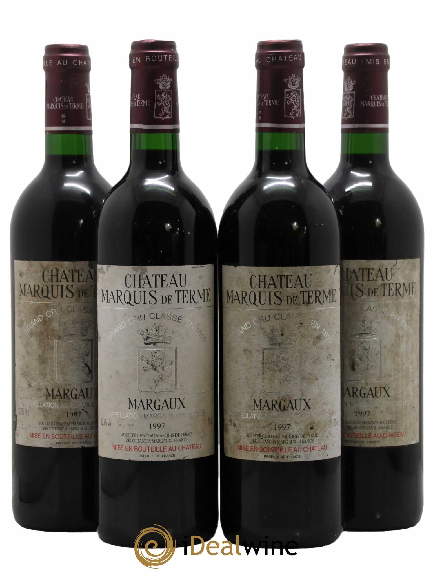 Château Marquis de Terme 4ème Grand Cru Classé 1997 - Lot de 4 bouteilles - 0