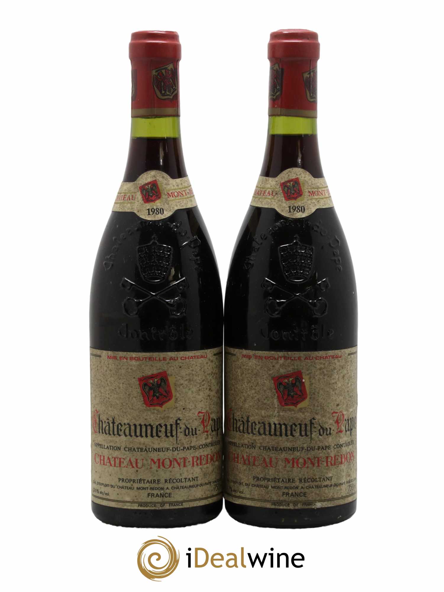 Châteauneuf-du-Pape Château Mont-Redon Famille Abeille-Fabre 1980 - Lot de 2 bouteilles - 0