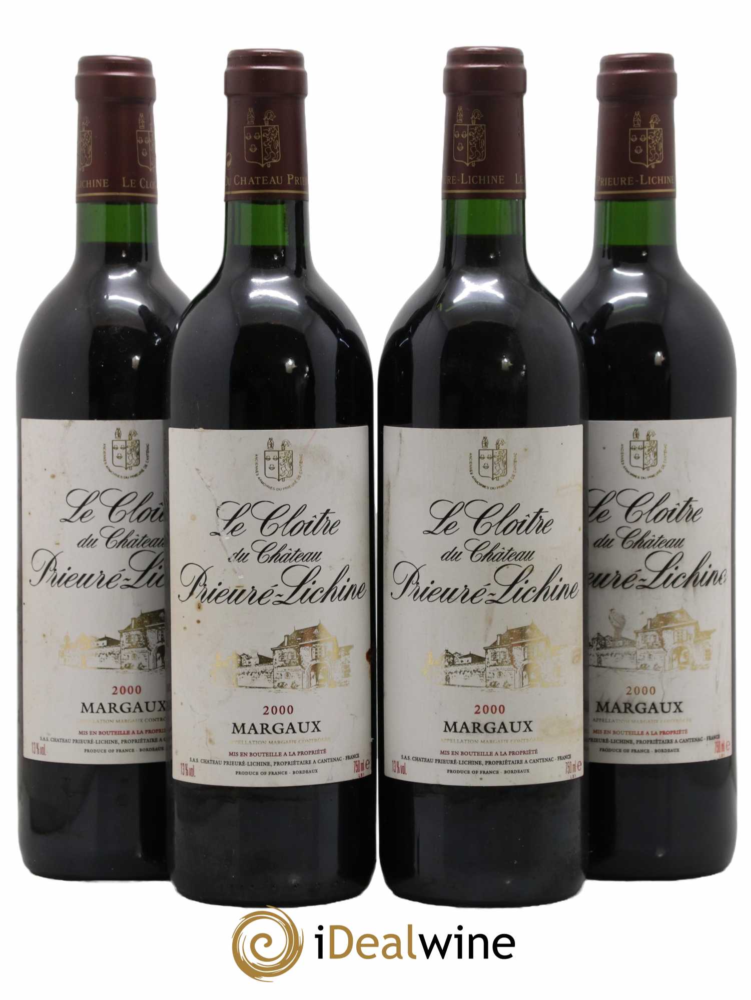 Cloître de Prieuré Lichine 2000 - Posten von 4 Flaschen - 0