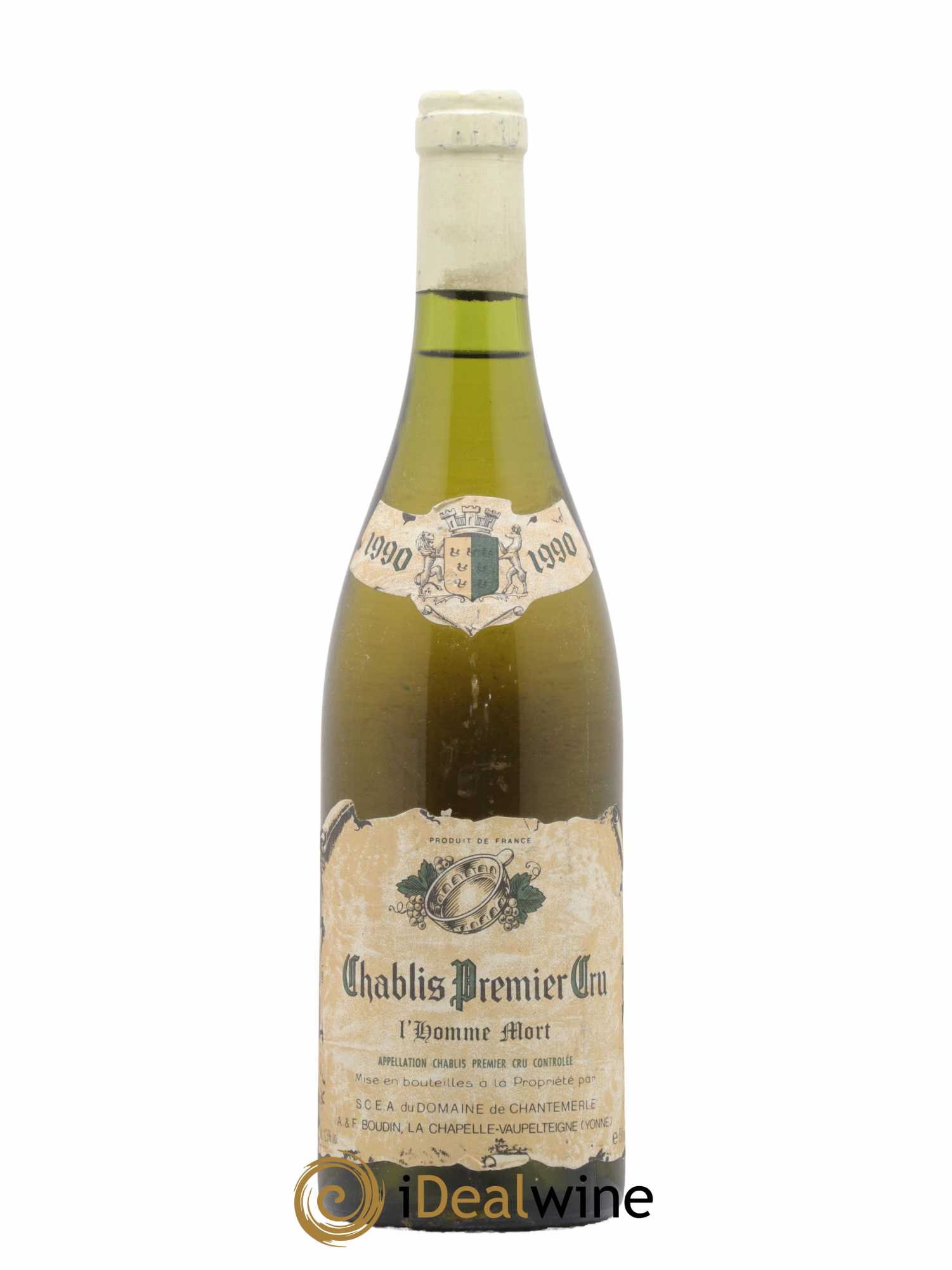Chablis 1er Cru L'Homme Mort Domaine de Chantemerle 1990 - Lot de 1 bouteille - 0