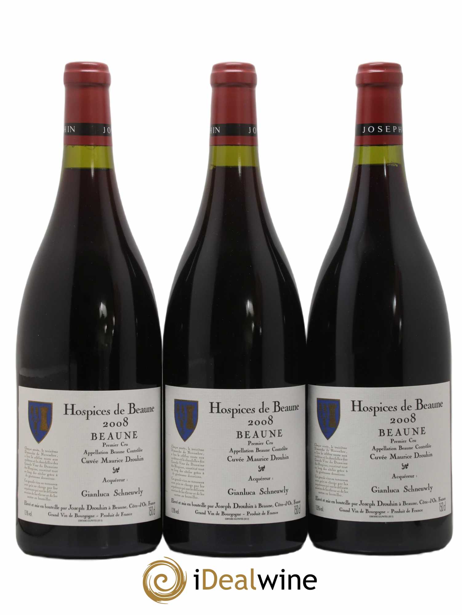 Beaune 1er Cru Hospices de Beaune cuvée Maurice Drouhin - Joseph Drouhin 2008 - Lot de 3 magnums - 0