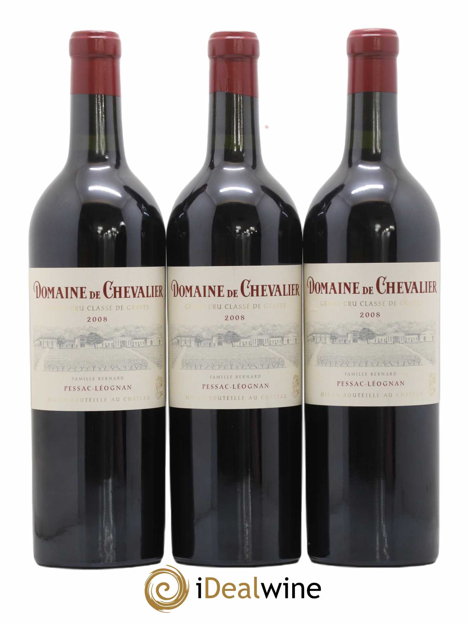 Domaine de Chevalier Cru Classé de Graves 2008 - Lot de 3 bouteilles - 0