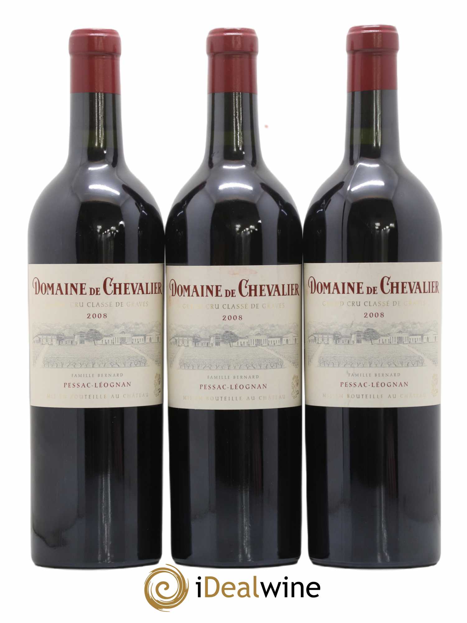 Domaine de Chevalier Cru Classé de Graves 2008 - Lot de 3 bouteilles - 0