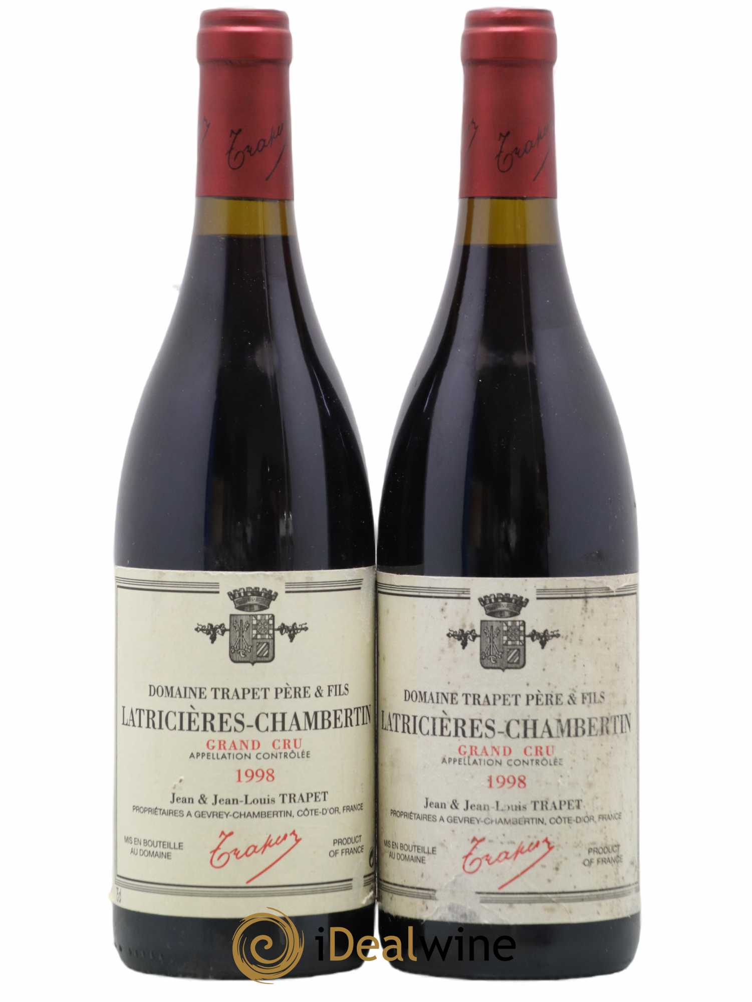 Latricières-Chambertin Grand Cru Domaine Trapet 1998 - Lot de 2 bouteilles - 0
