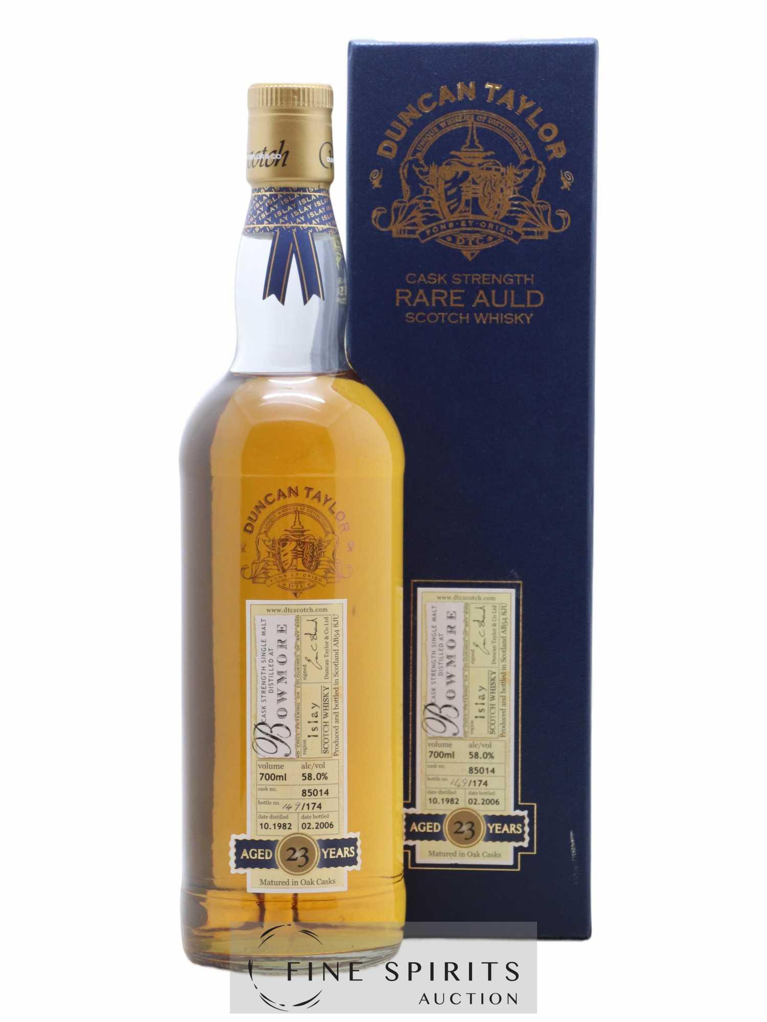Bowmore 23 years 1982 Duncan Taylor Cask n°85014 - One of 174 - bottled 2006 Rare Auld - Lot de 1 bouteille - 0