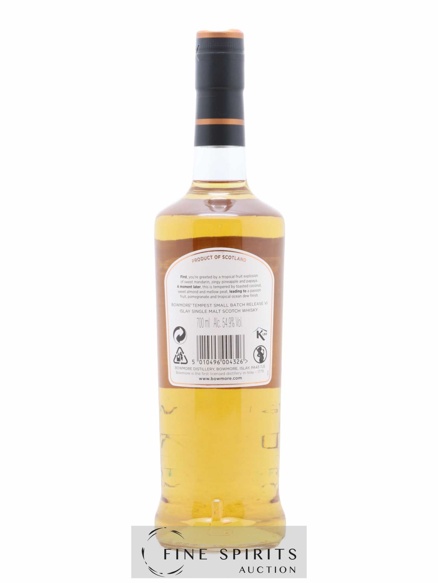 Bowmore 10 years Of. Tempest First Fill Bourbon Small Batch Release VI - Posten von 1 Flasche - 2