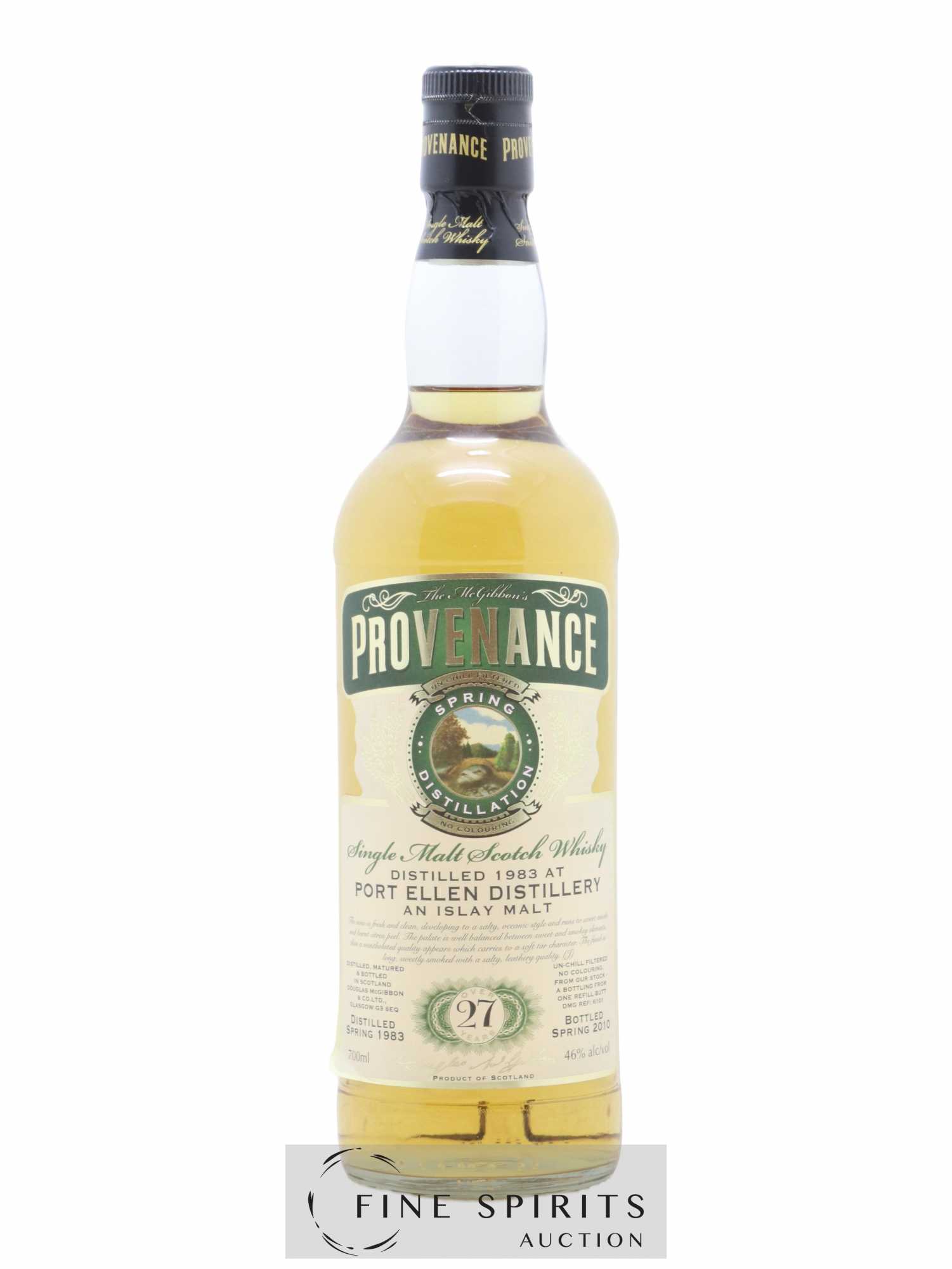 Port Ellen 27 years 1983 Douglas McGibbon Provenance Spring Distillation - DMG Ref 6101 - bottled 2010 Special Selection - Lot de 1 bouteille - 1