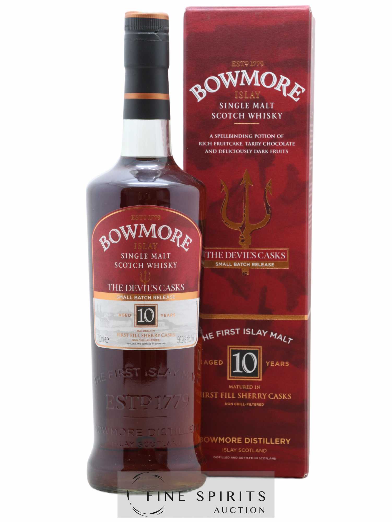 Bowmore 10 years Of. The Devil's Casks First Fill Sherry Casks Small Batch Release - Posten von 1 Flasche - 0