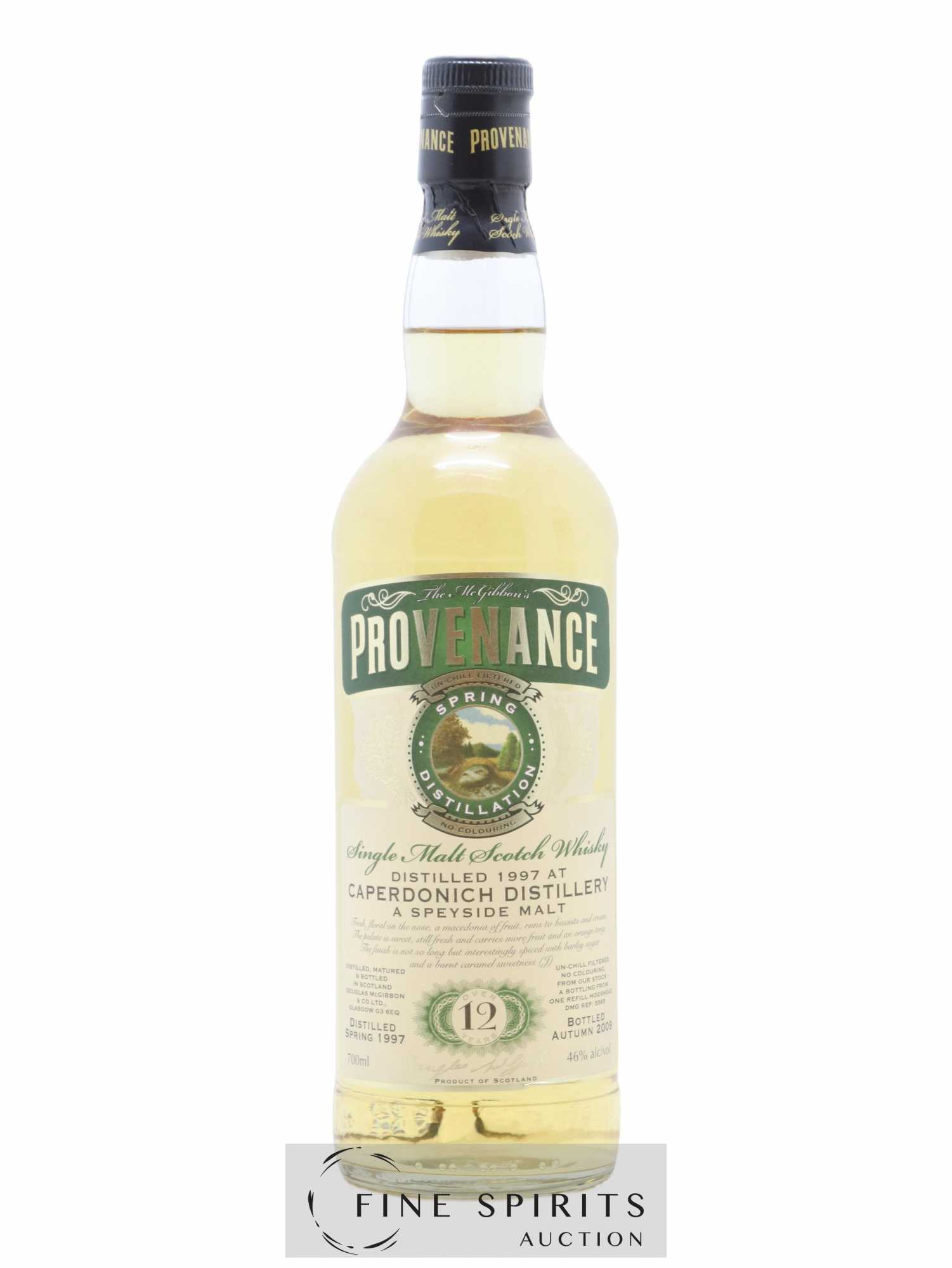 Caperdonich 12 years 1997 Douglas McGibbon Provenance Spring Distillation - DMG Ref 5569 - bottled 2009 Special Selection - Lot de 1 bouteille - 1