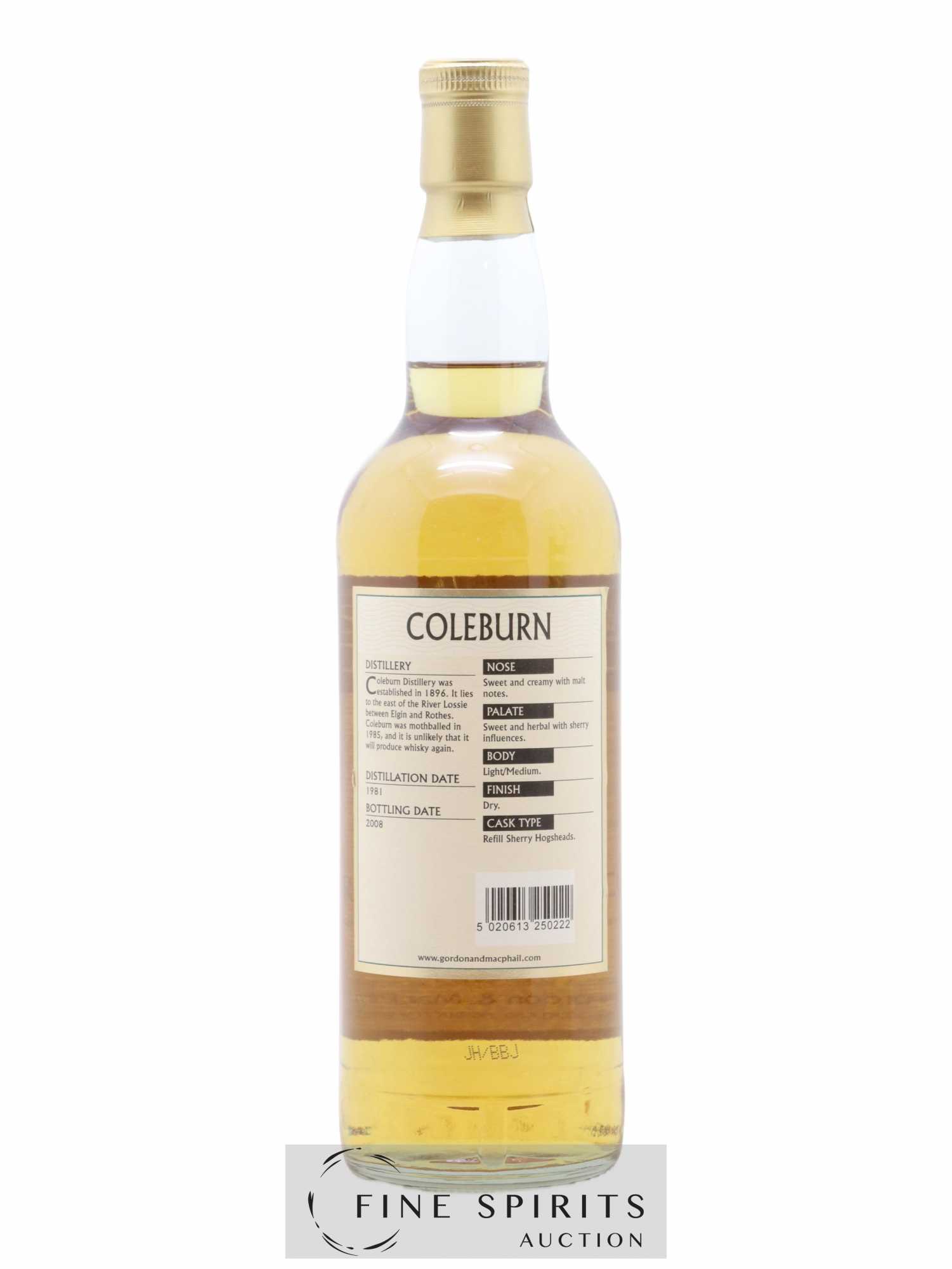 Coleburn 1981 Gordon & MacPhail bottled 2008 Connoisseurs Choice - Lot of 1 bottle - 2
