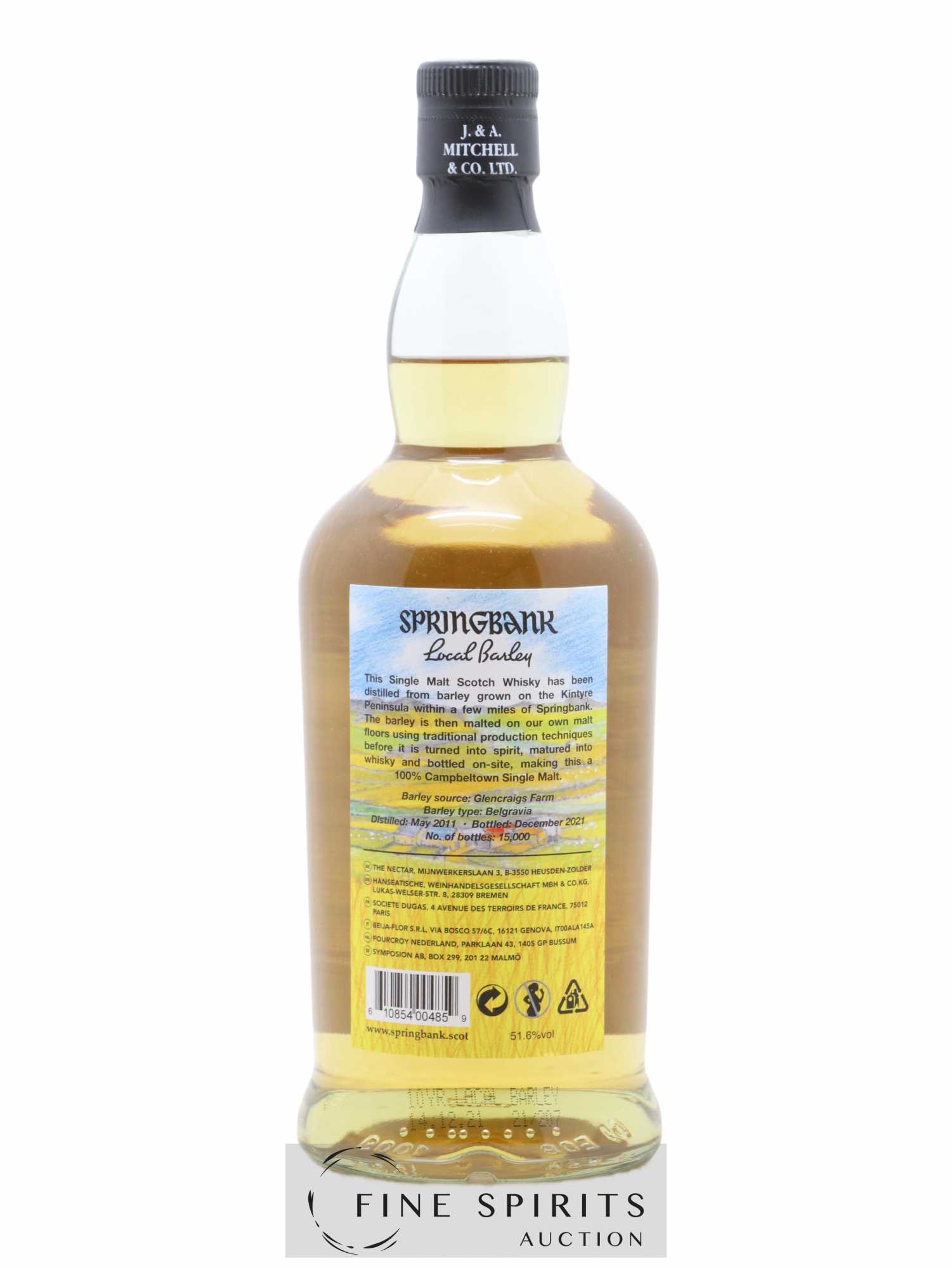 Springbank 10 years 2011 Of. Local Barley One of 15000 - bottled 2021 - Lot de 1 bouteille - 2