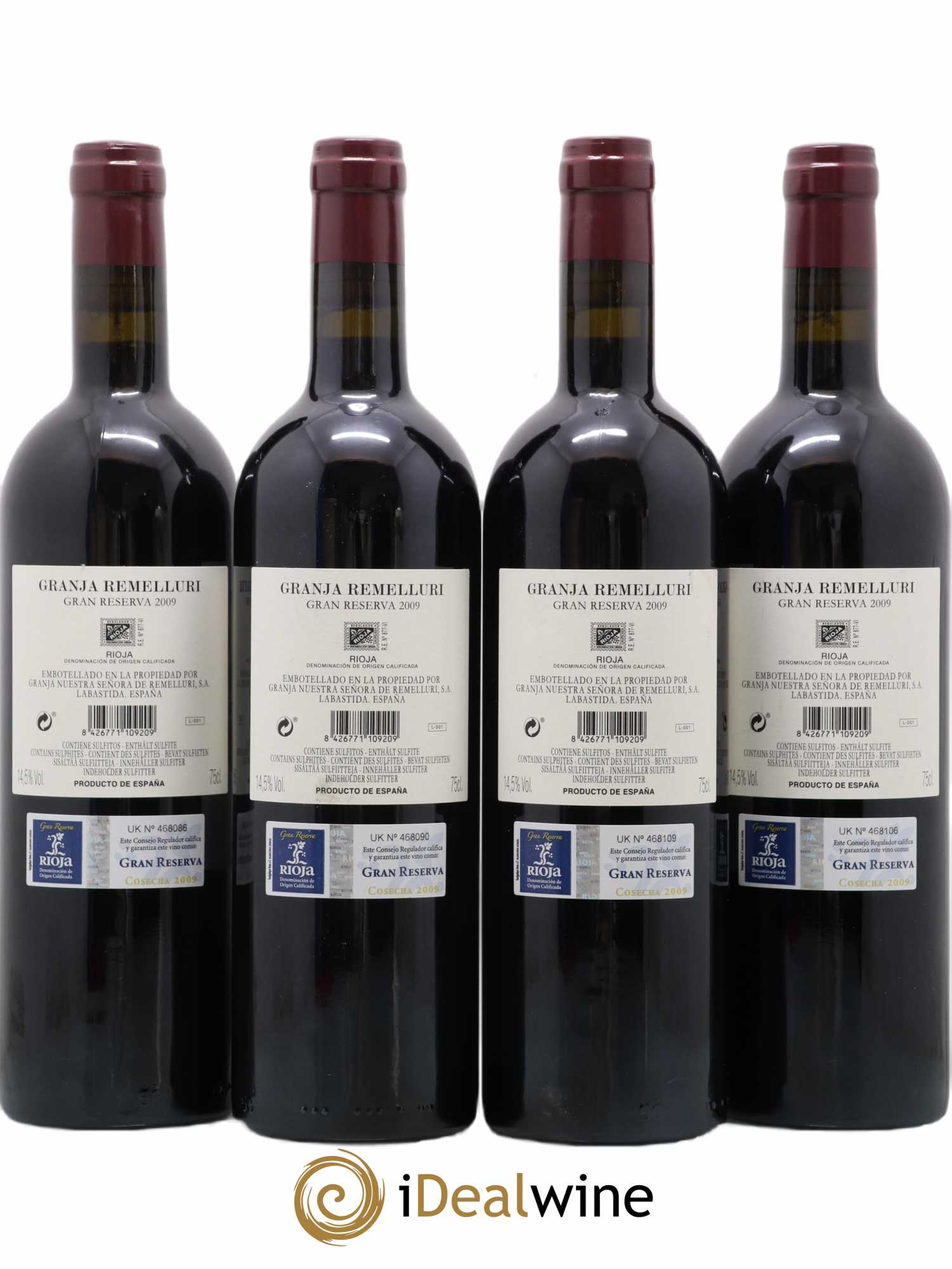 Rioja DOCA Remelluri Gran Reserva Granja Nuestra Senora de Remelluri 2009 - Lotto di 4 bottiglie - 1