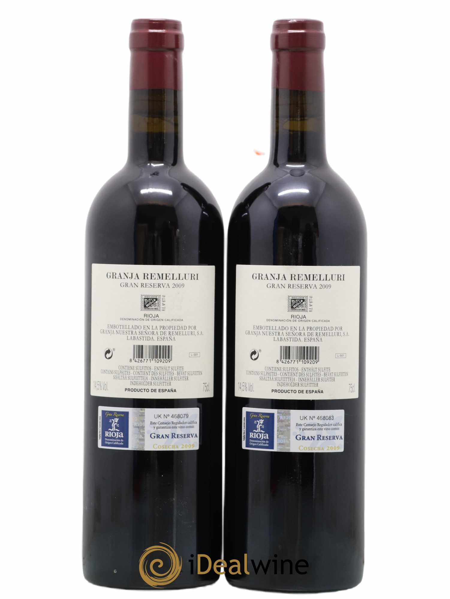 Rioja DOCA Remelluri Gran Reserva Granja Nuestra Senora de Remelluri 2009 - Posten von 2 Flaschen - 1