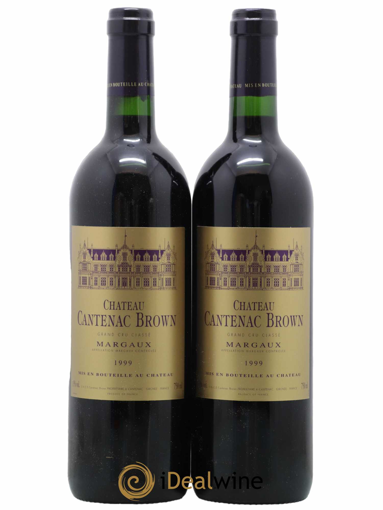 Château Cantenac Brown 3ème Grand Cru Classé 1999 - Lot of 2 bottles - 0