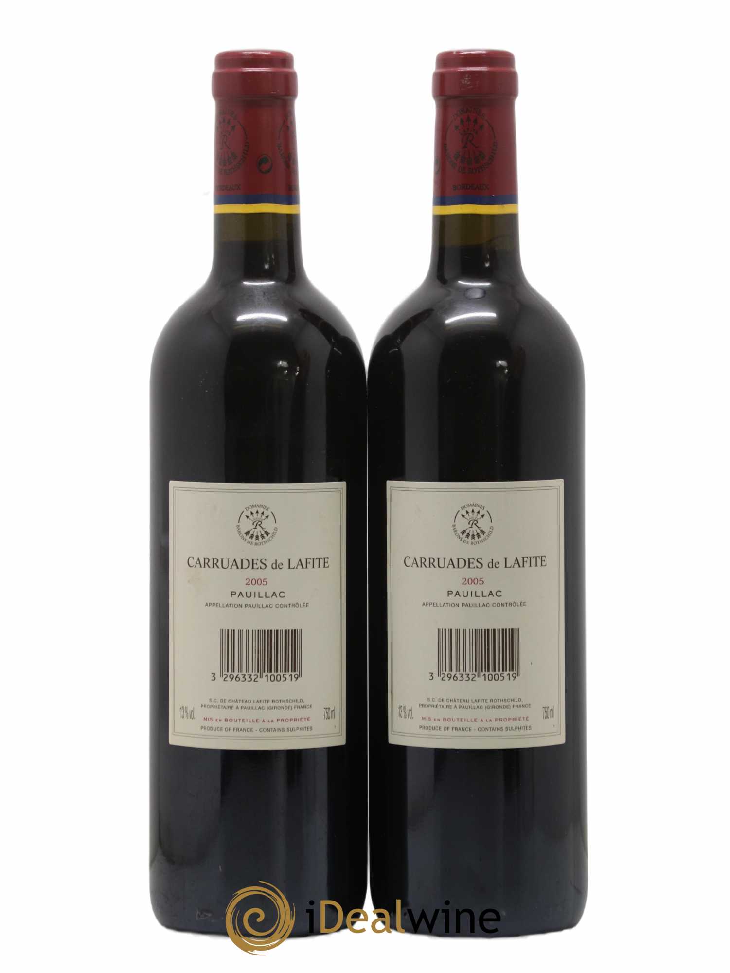 Carruades de Lafite Rothschild Second Vin 2005 - Lot of 2 bottles - 1