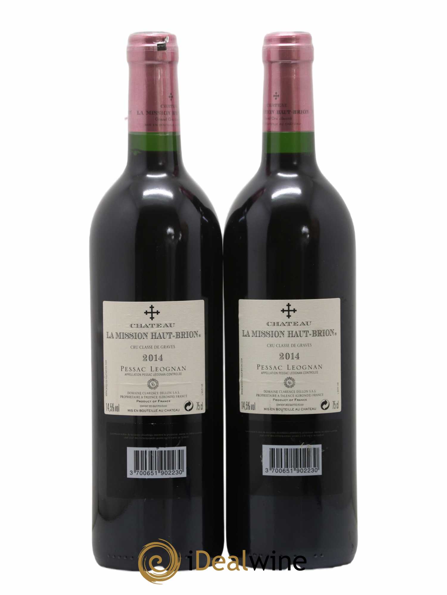 Château la Mission Haut-Brion Cru Classé de Graves 2014 - Lot of 2 bottles - 1