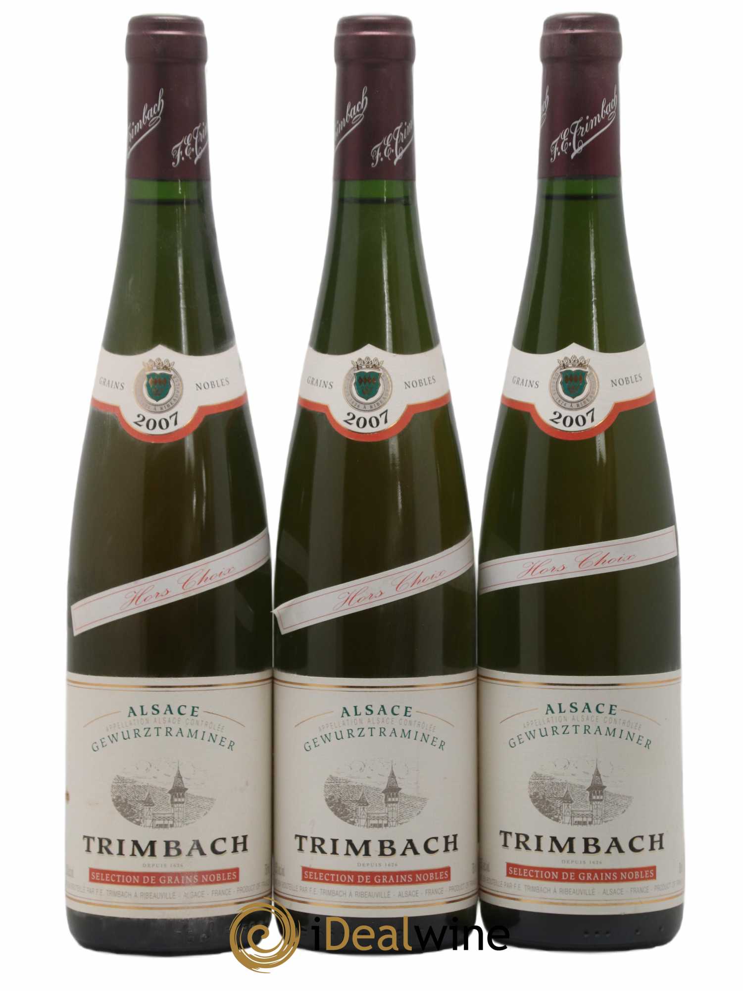 Alsace Gewurztraminer Sélection de Grains Nobles Trimbach (Domaine) Hors Choix 2007 - Lot de 3 bouteilles - 0
