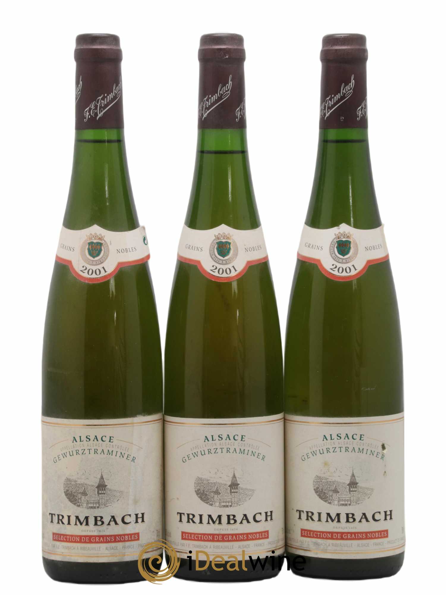 Alsace Gewurztraminer Sélection de Grains Nobles Trimbach (Domaine) Gewurztraminer Trimbach 2001 - Lotto di 3 bottiglie - 0