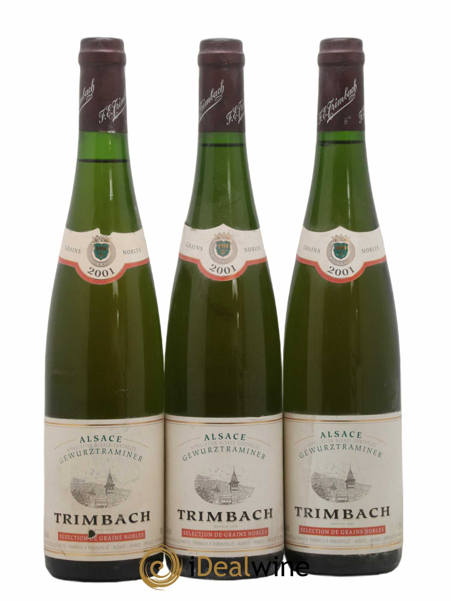 Alsace Gewurztraminer Sélection de Grains Nobles Trimbach (Domaine) Gewurztraminer Trimbach 2001 - Lotto di 3 bottiglie - 0