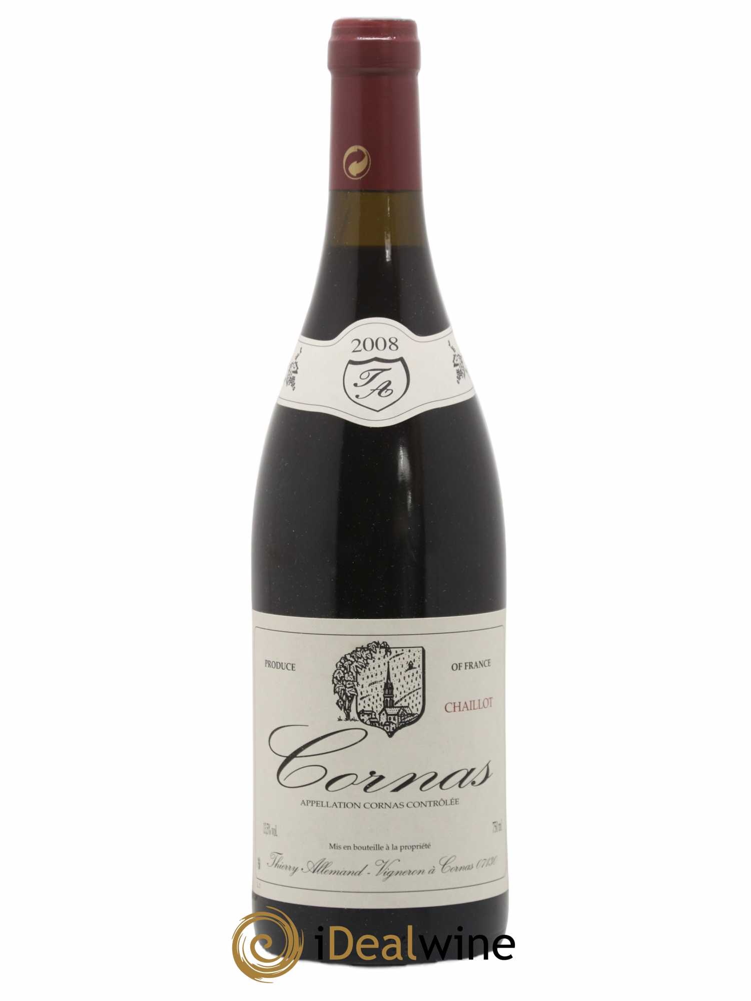 Cornas Chaillot Thierry Allemand 2008 - Lot of 1 bottle - 0