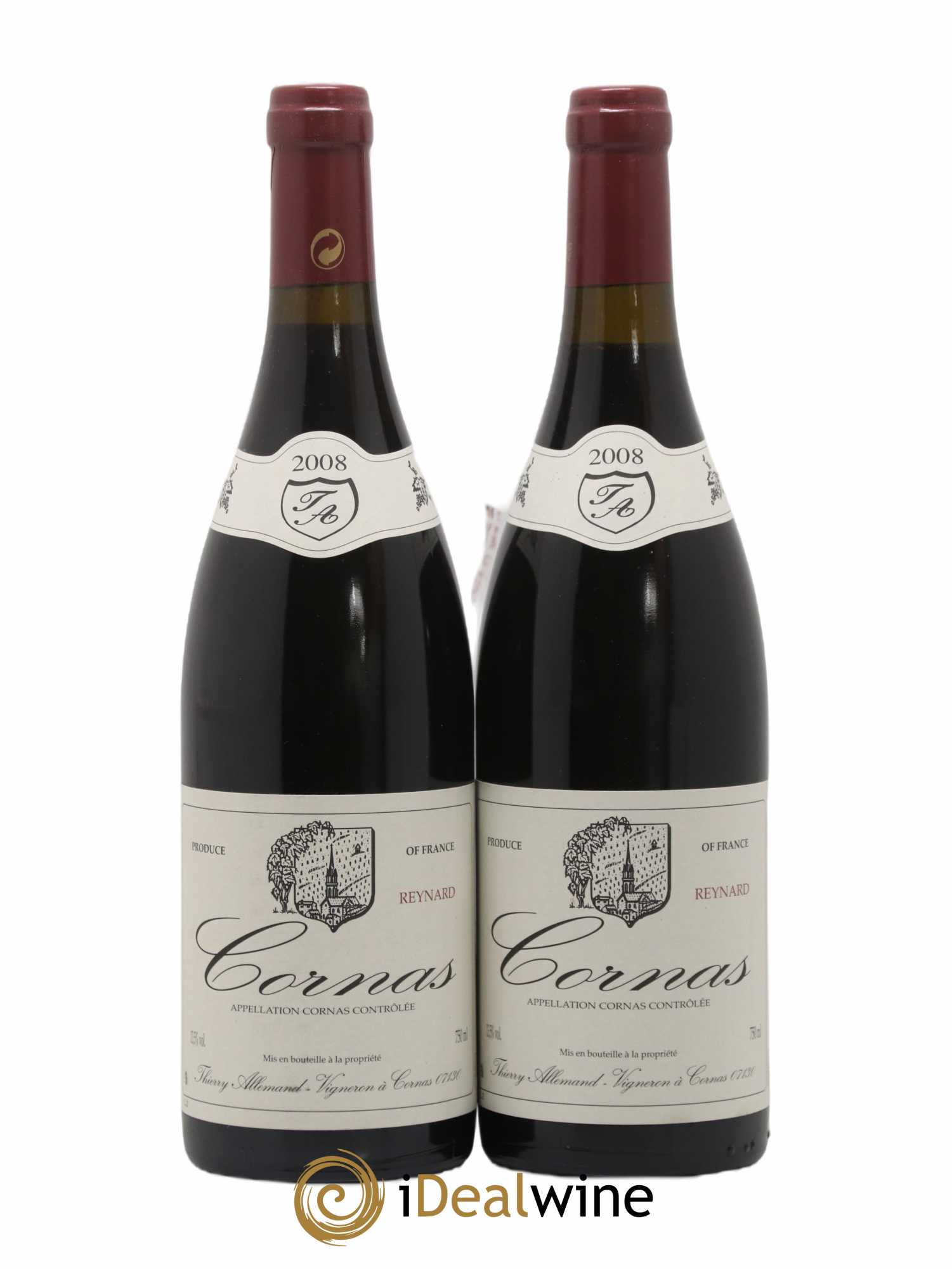 Cornas Reynard Thierry Allemand 2008 - Lot de 2 bouteilles - 0