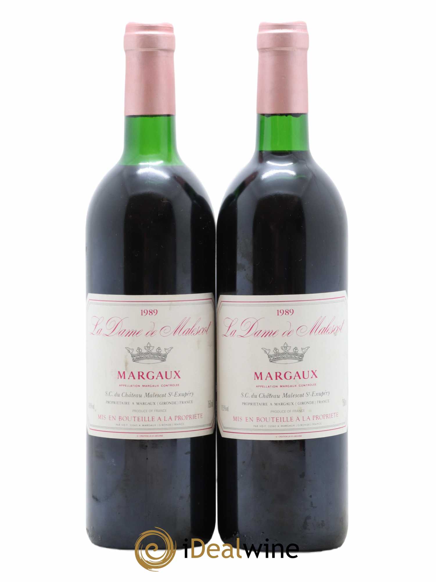 La Dame de Malescot 1989 - Lot de 2 bouteilles - 0
