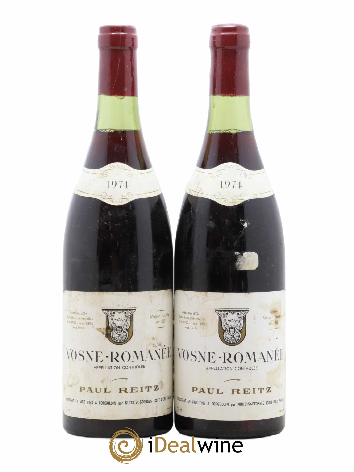 Vosne-Romanée Paul Reitz 1974 - Lot de 2 bouteilles - 0