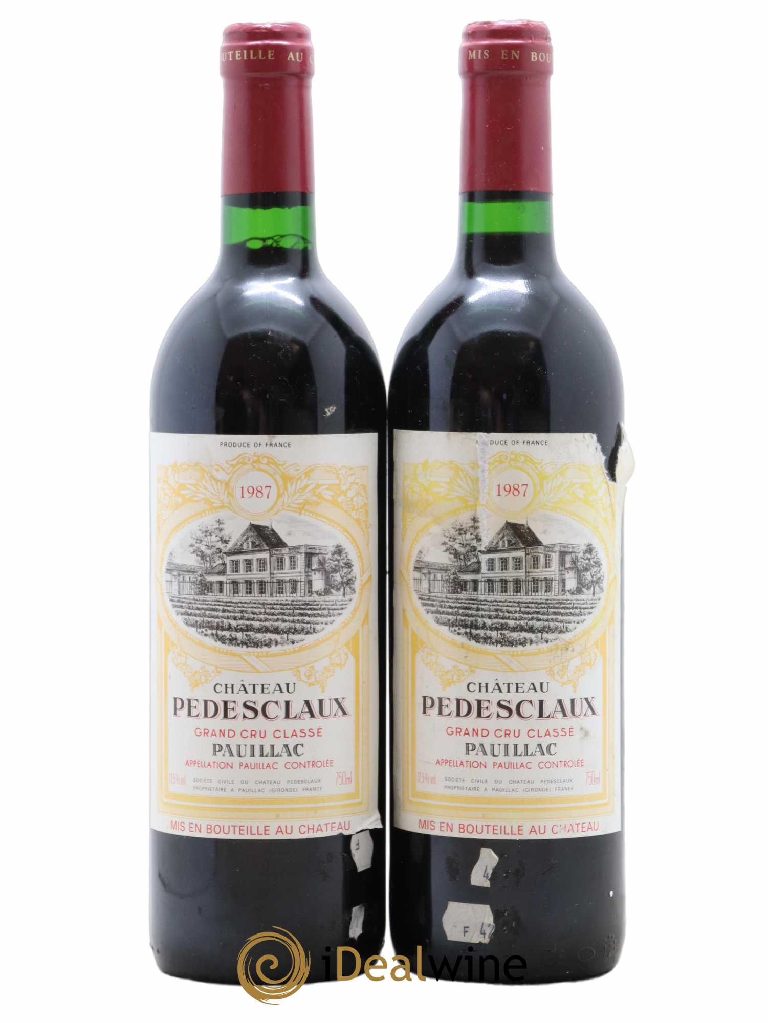 Château Pedesclaux 5ème Grand Cru Classé 1987 - Lot de 2 bouteilles - 0