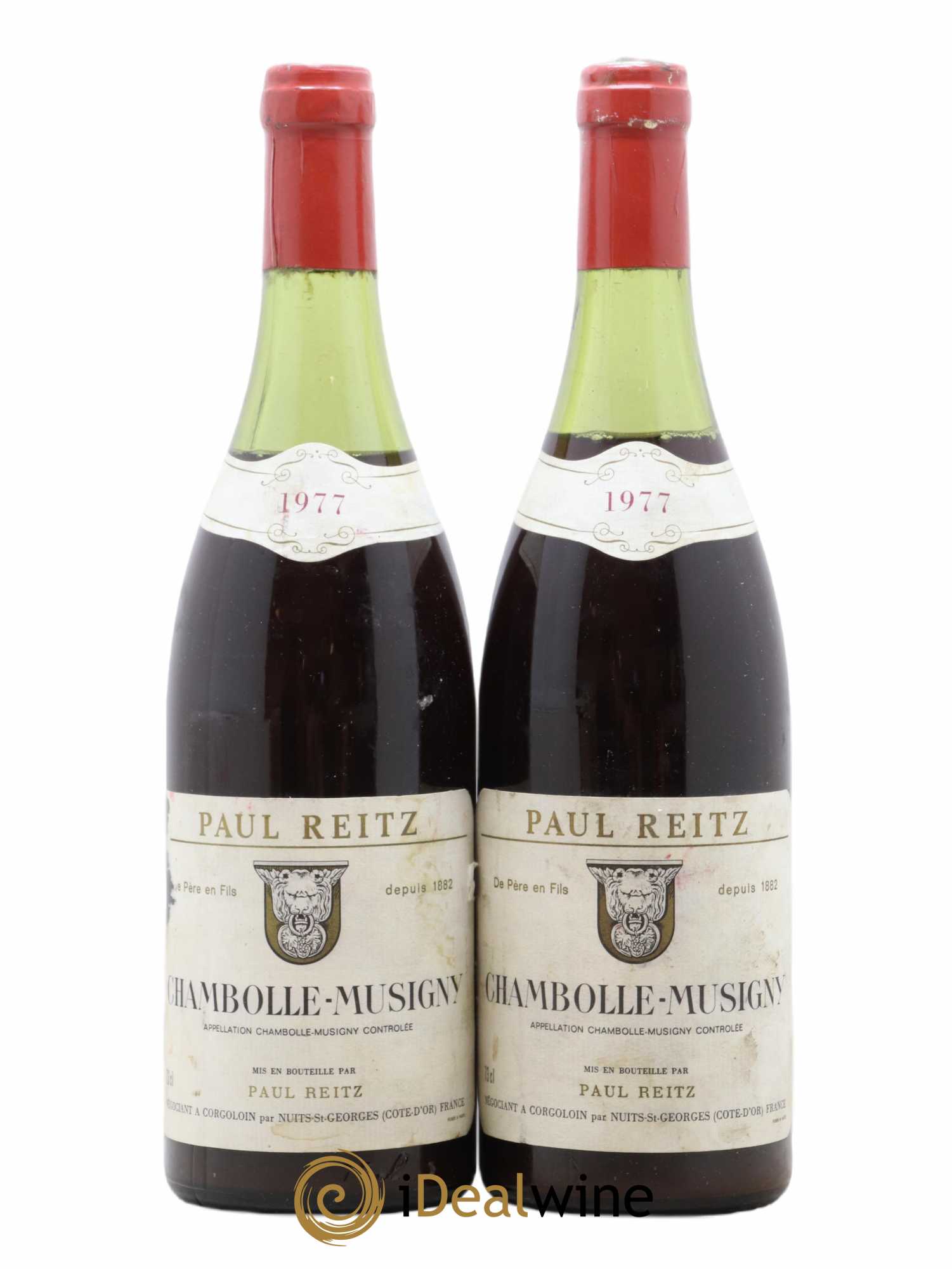 Chambolle-Musigny Paul Reitz 1977 - Lot de 2 bouteilles - 0