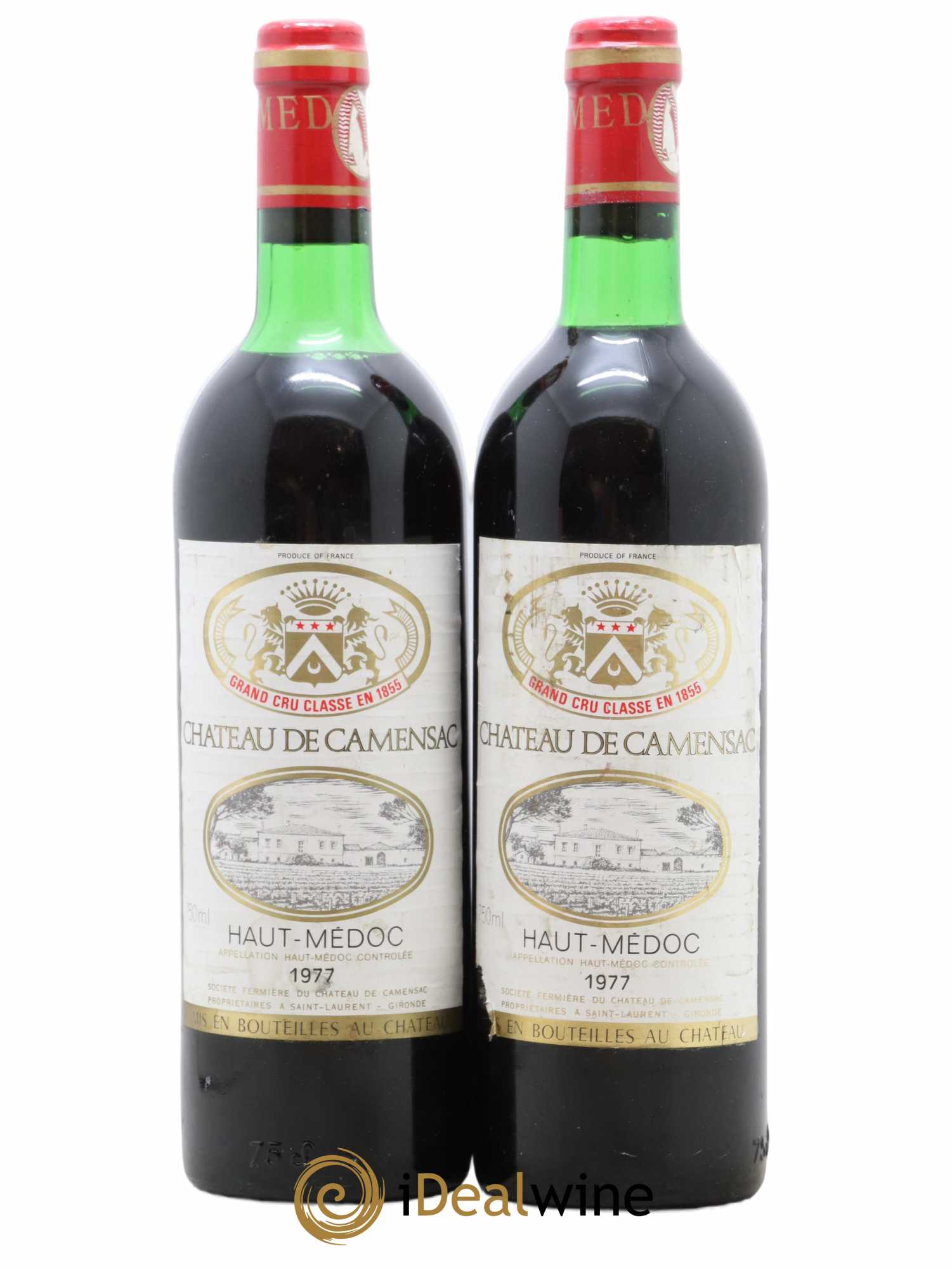 Château Camensac 5ème Grand Cru Classé 1977 - Lot of 2 bottles - 0