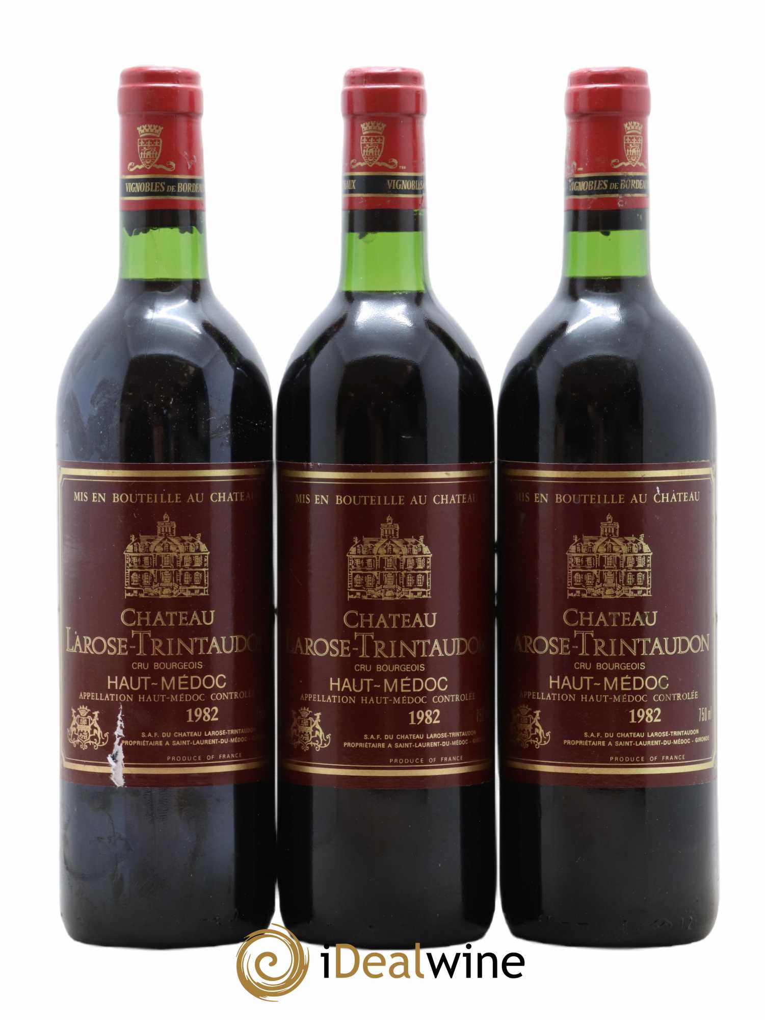 Château Larose Trintaudon Cru Bourgeois 1982 - Lot de 3 bouteilles - 0