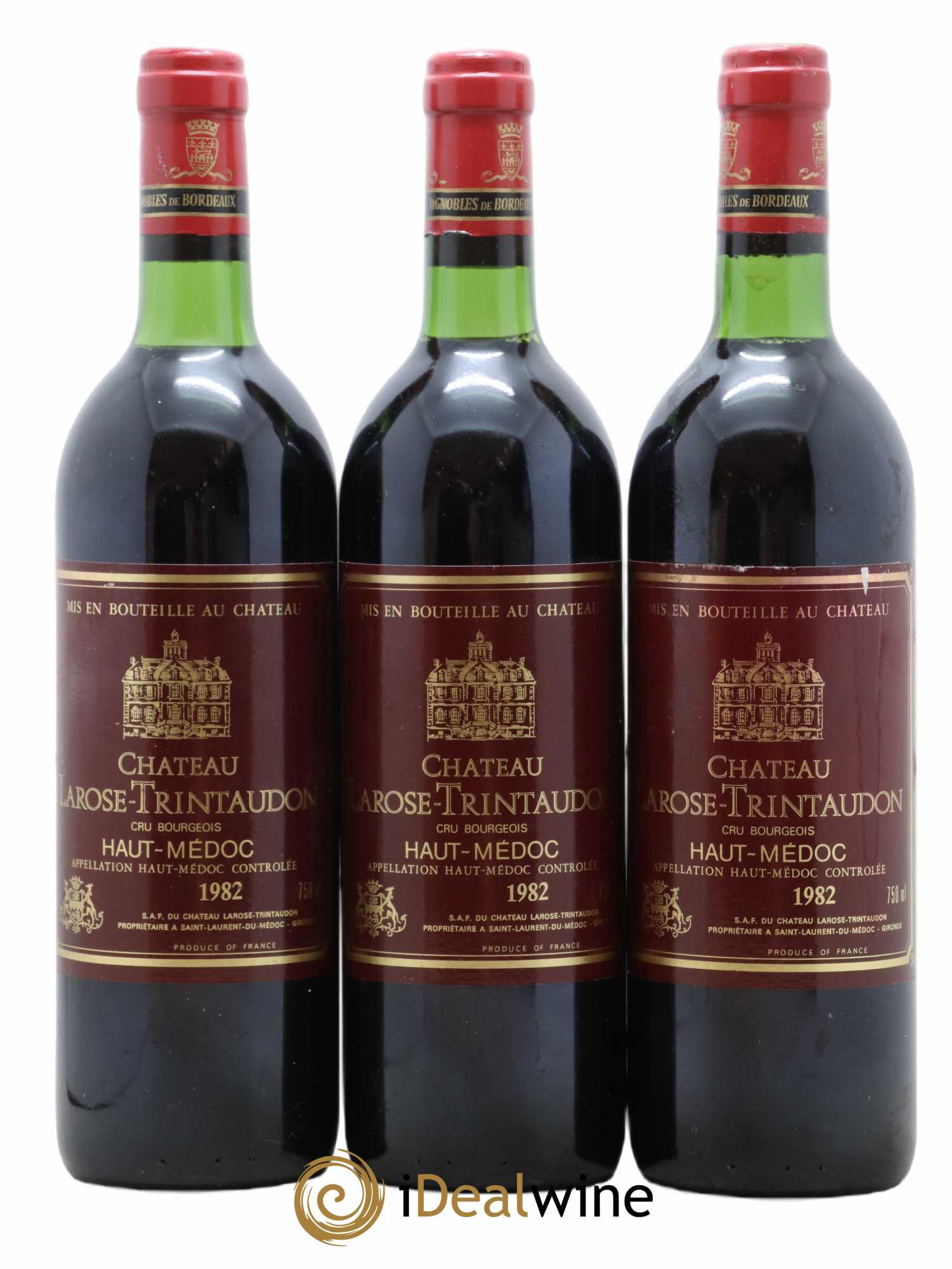 Château Larose Trintaudon Cru Bourgeois 1982 - Lot de 3 bouteilles - 0